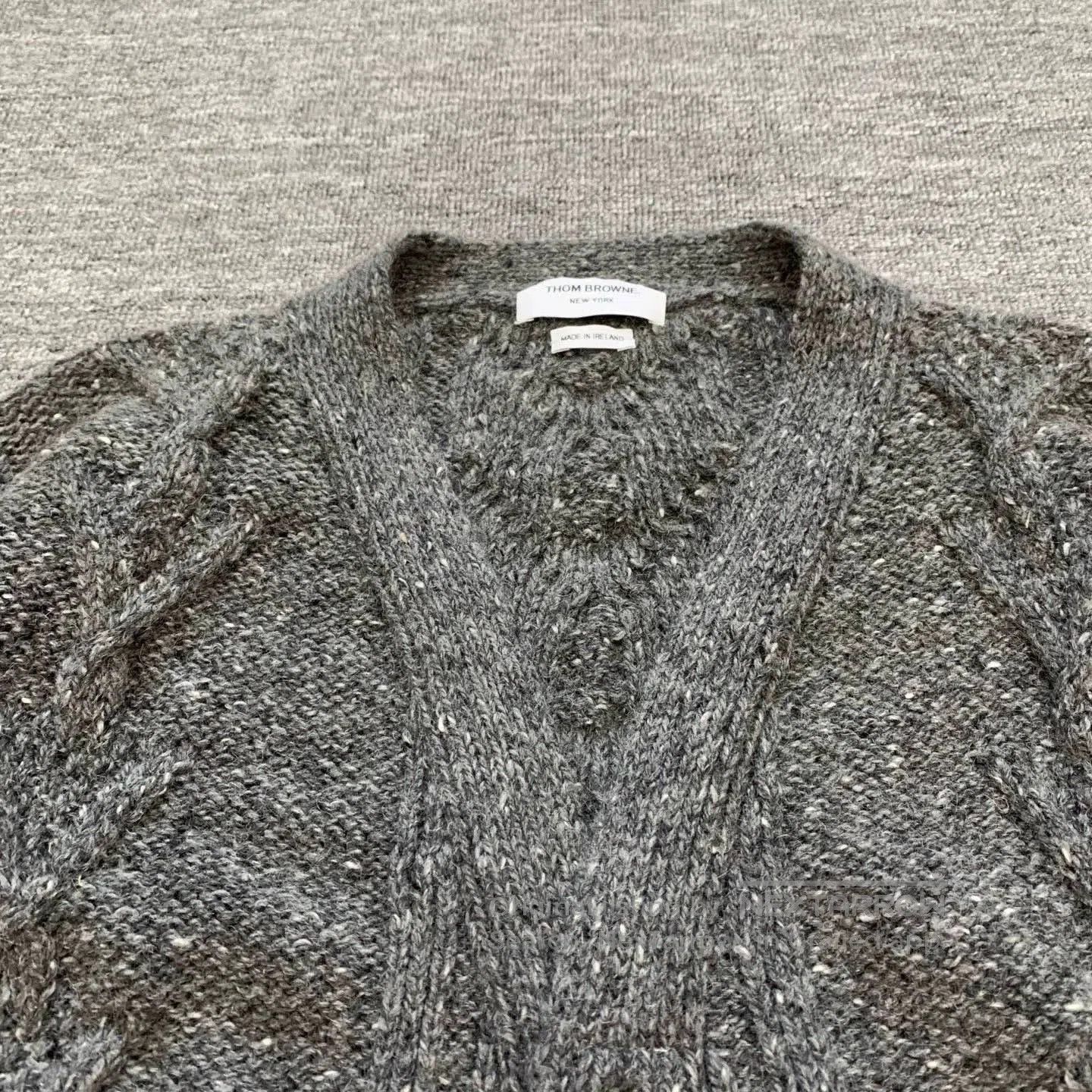 Thom Browne Thom Browne Gray Wool Knit Cardigan. Size US M / EU 48-50 / 2 - 9 Thumbnail