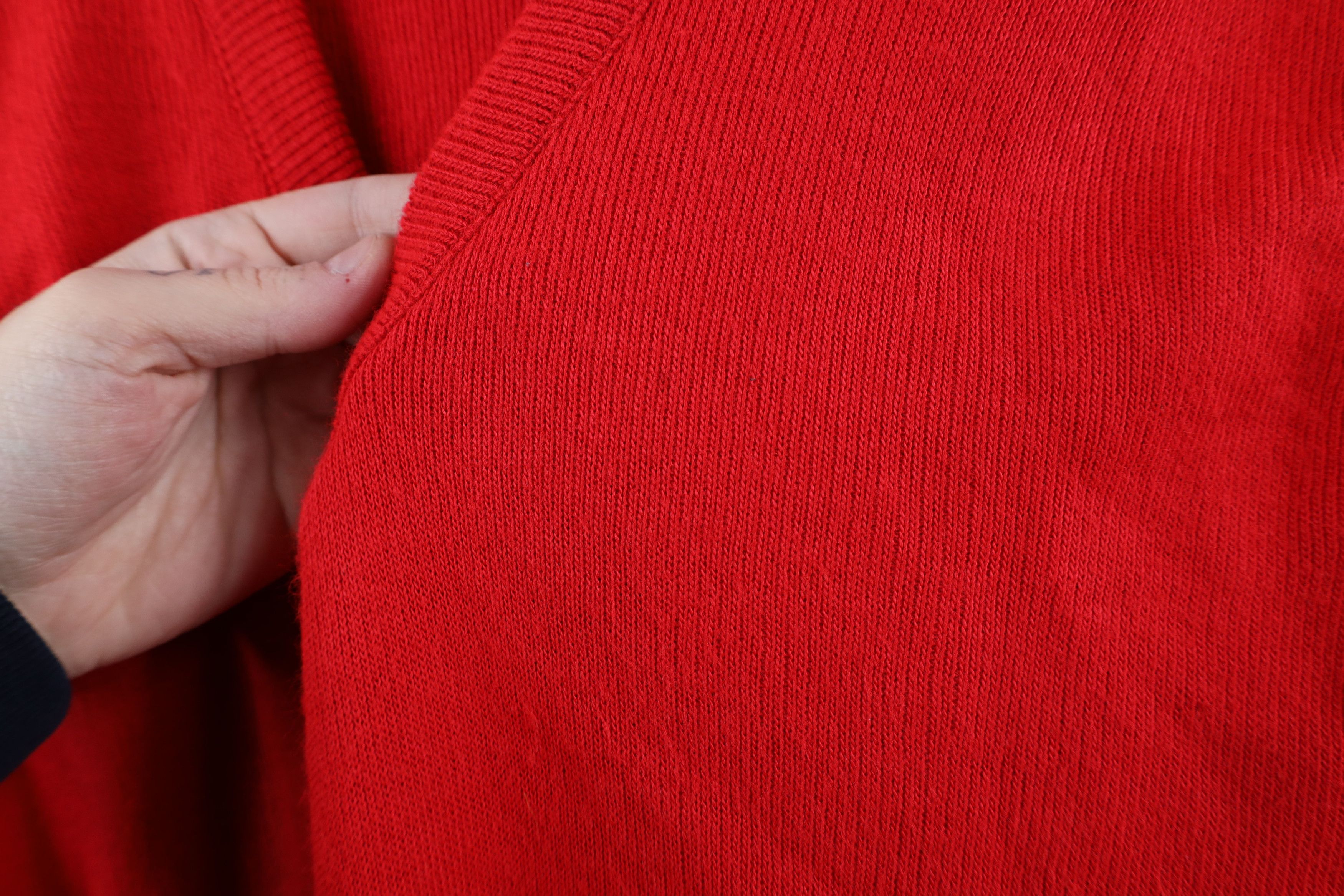 Vintage Vintage 70s Streetwear Blank Knit Sweater Vest Red USA Size US M / EU 48-50 / 2 - 5 Thumbnail