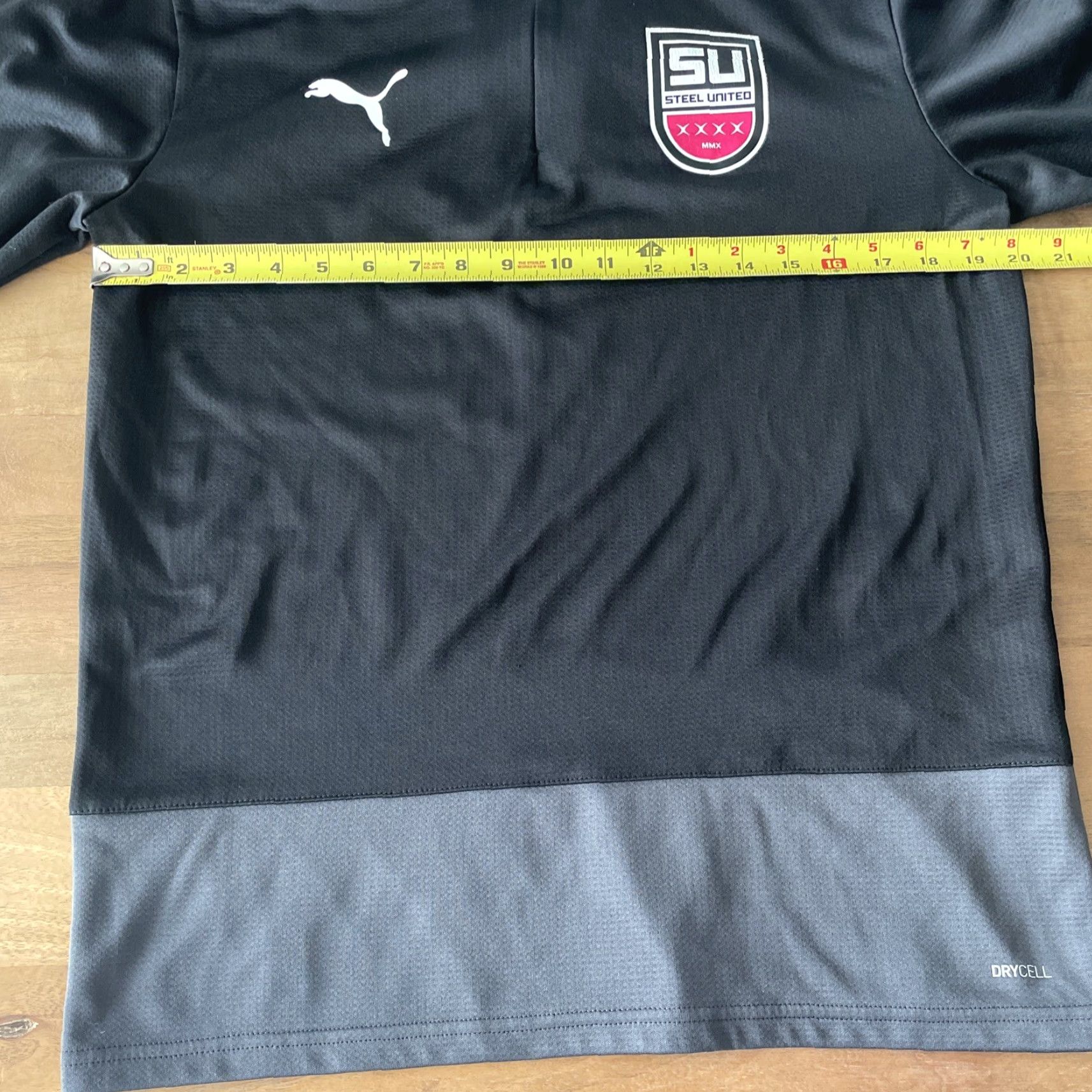 Puma Puma X Steel United 1/4 Zip Soccer Warm Up Jacket Mens M Black Athletic Sweatshirt Jacket Size US M / EU 48-50 / 2 - 6 Thumbnail
