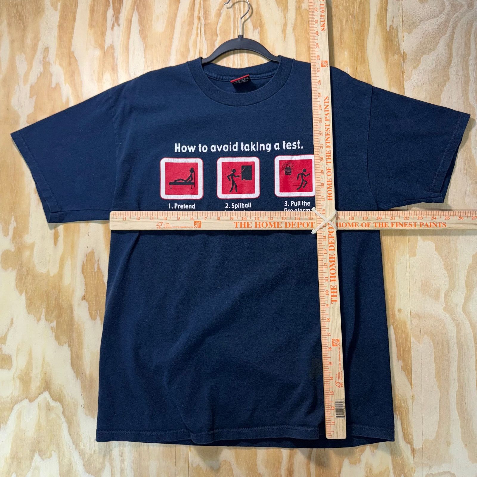 Vintage Vintage Y2K how to avoid taking a test instructions t-shirt Size US L / EU 52-54 / 3 - 4 Thumbnail