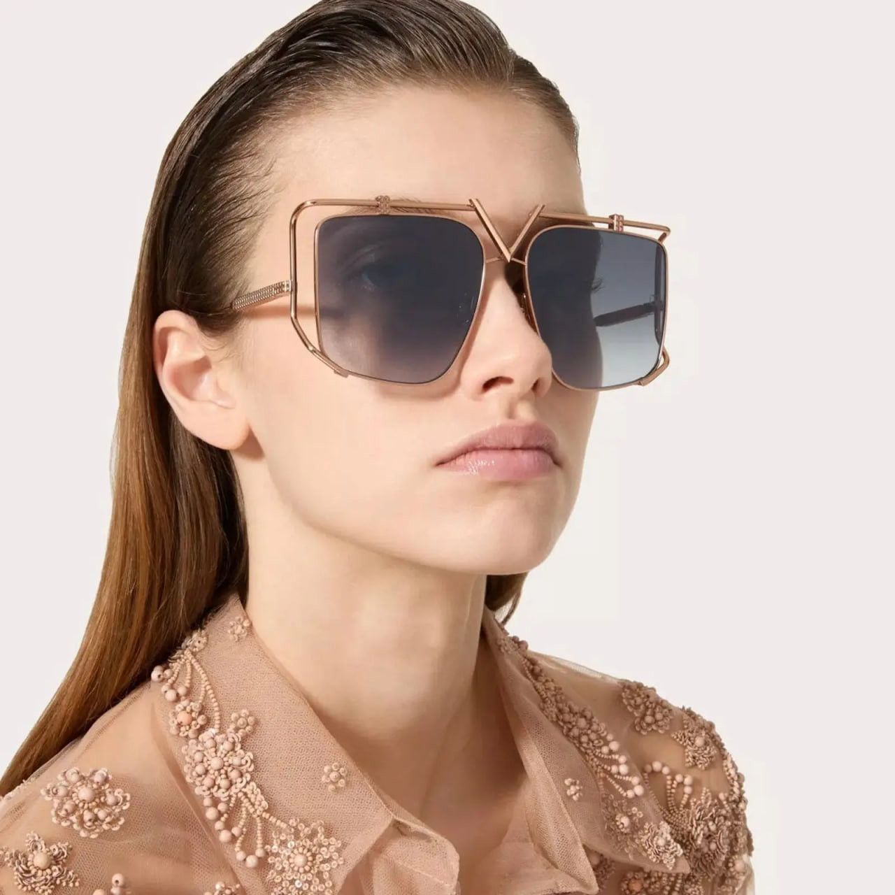 Valentino NEW VALENTINO V-LIGHT VLS-116A GREY TITANIUM SUNGLASSES Size ONE SIZE - 2 Thumbnail