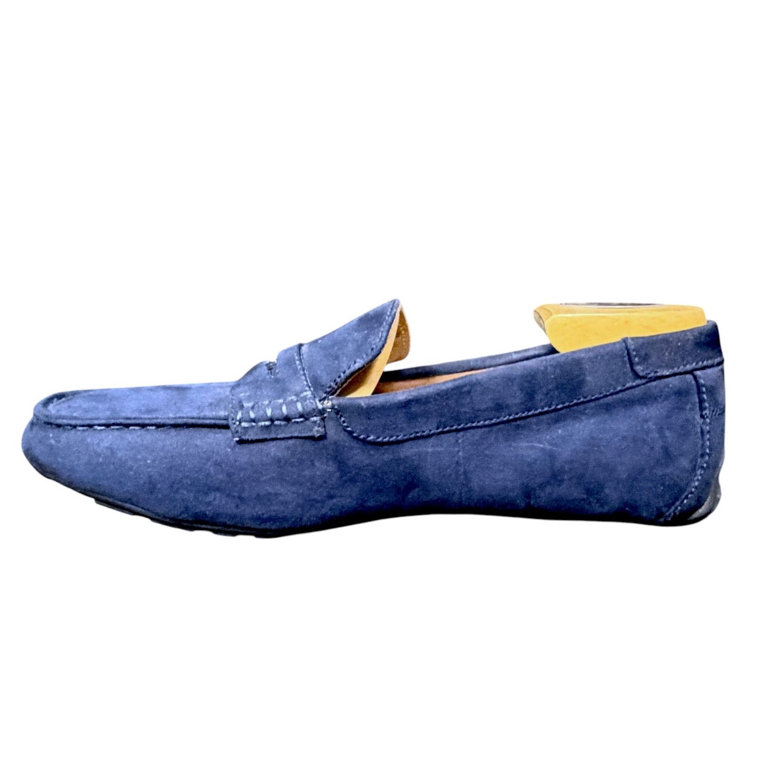 H&M H&M Faux Suede Slip-on Penny Loafer EU 41 8 8.5 Navy Blue Size US 8 / EU 41 - 4 Thumbnail
