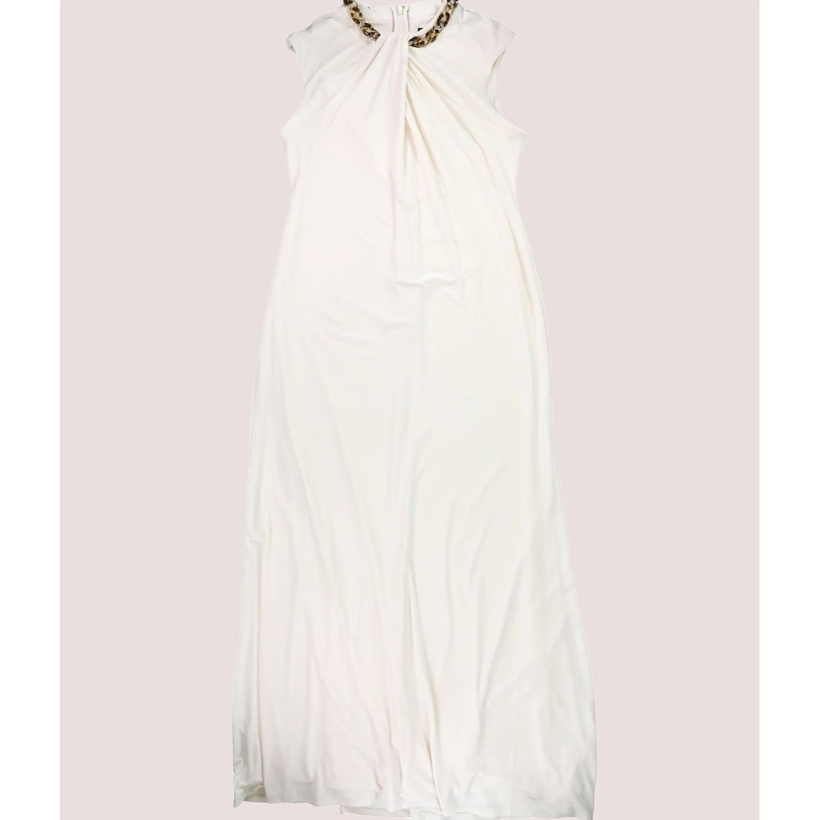 Ralph Lauren Ralph Lauren Womens Chain Trim Stretch Jersey Knit Gown Dress natural Size 6 Size M / US 6-8 / IT 42-44 - 1 Thumbnail