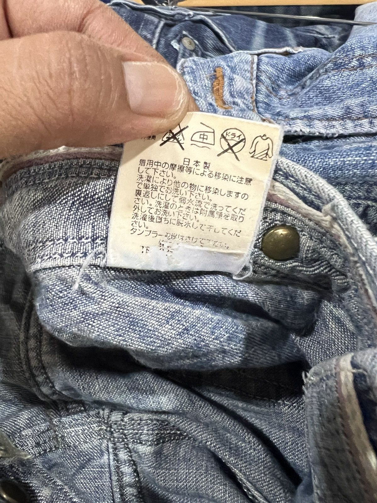 Japanese Brand 🔥Union Made Brappers Lady Vintage Flared Denim Size 27" / US 4 / IT 40 - 17 Thumbnail
