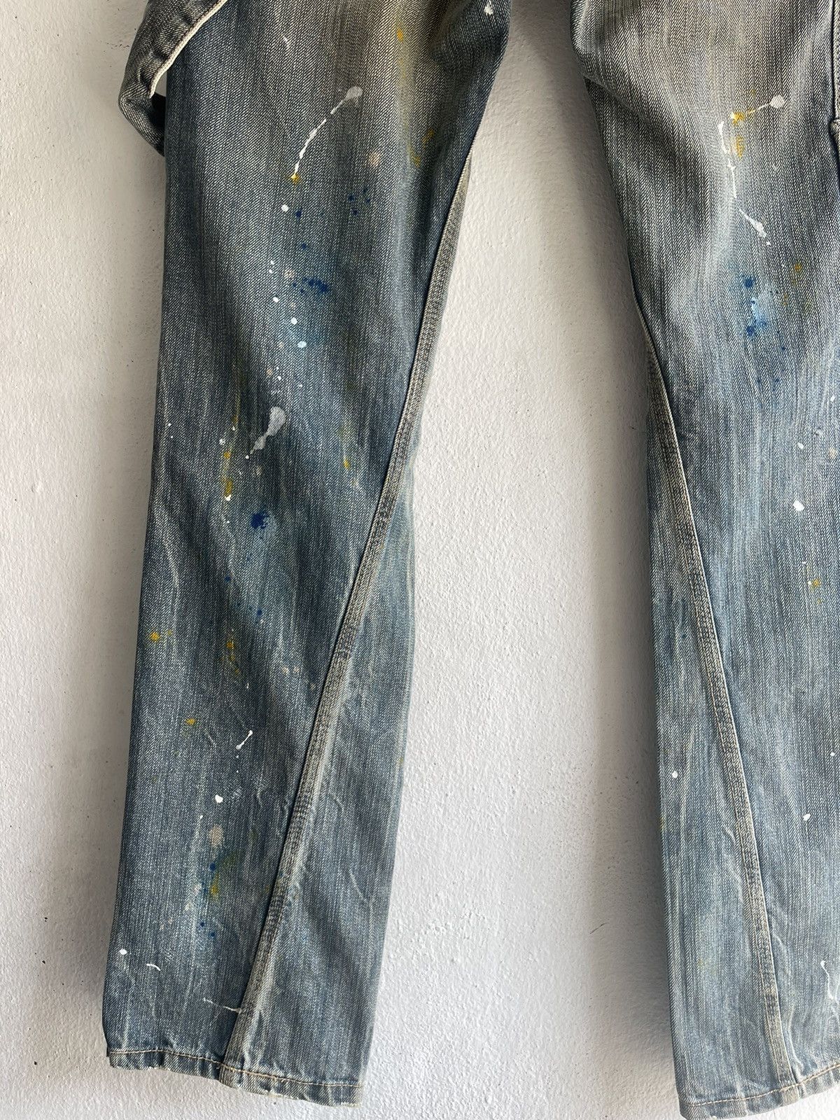 Japanese Brand × PPFM × Seditionaries Offer☄️PPFM carpenters paint splatter buckle back denim jeans Size US 32 / EU 48 - 13 Thumbnail