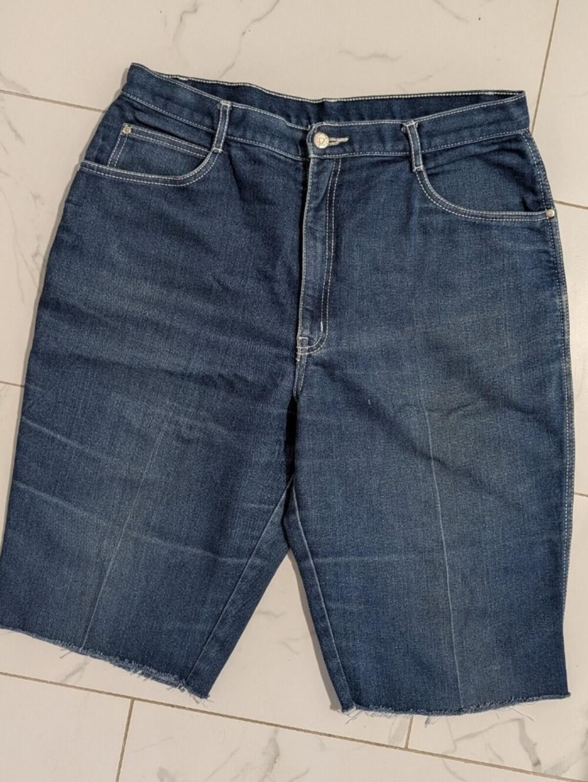 Other Vintage Gitano Dark Blue Men’s Denim Jeans Shorts Size US 34 / EU 50 - 5 Thumbnail