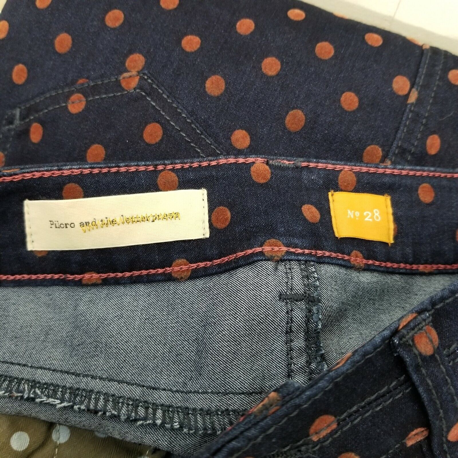 Anthropologie Anthro Pilcro Letterpress Denim Pencil Skirt Blue Jean Size 28" / US 6 / IT 42 - 5 Thumbnail