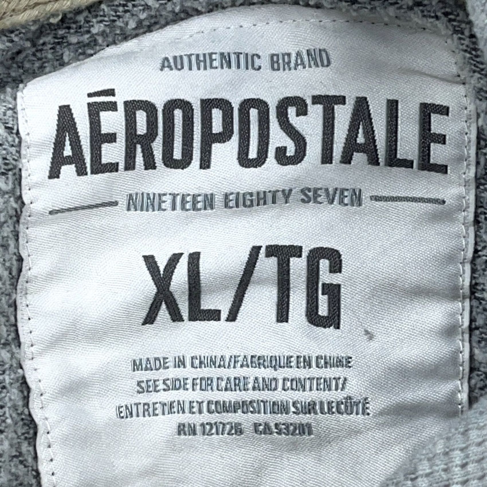 Aeropostale VINTAGE Aeropostale Hoodie Men XL Gray Graphic Print Hooded Sweatshirt Size US XL / EU 56 / 4 - 3 Thumbnail