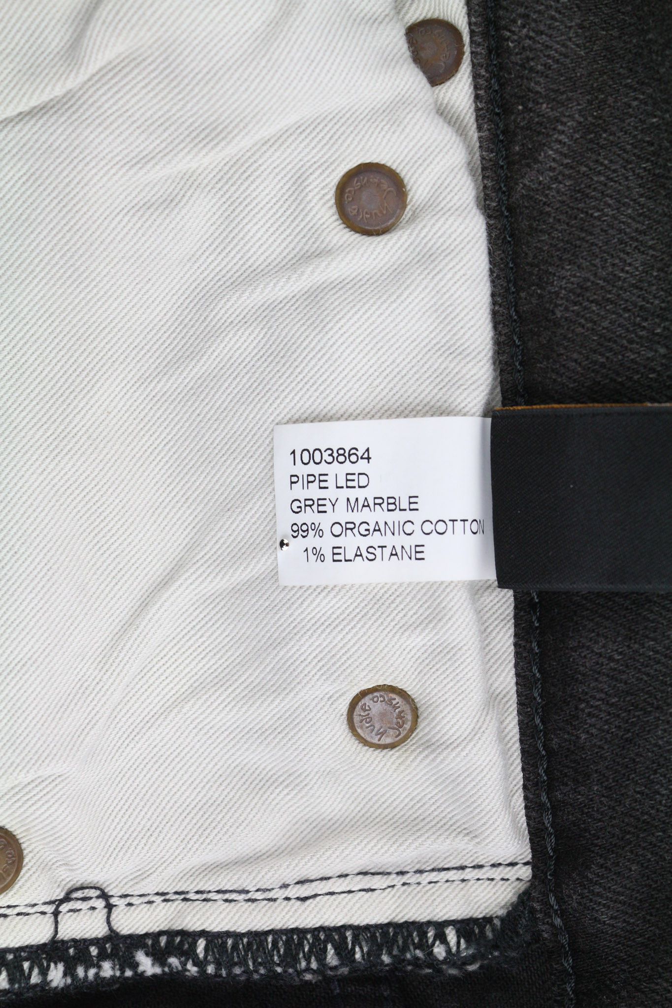 Nudie Jeans PIPE LED W28/L32 Grey Marble Organic Skinny Washed 81921 Size US 28 / EU 44 - 8 Thumbnail