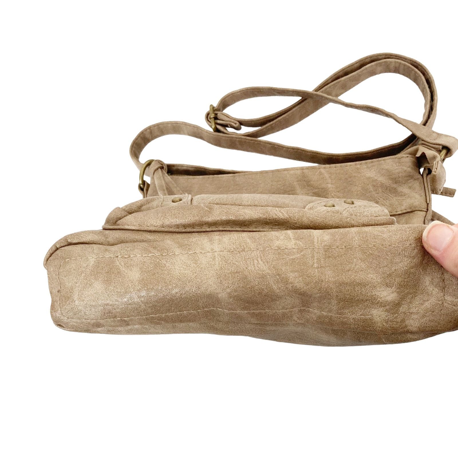 Other Stone Mountain Tan Faux Leather Crossbody Bag Size ONE SIZE - 4 Thumbnail