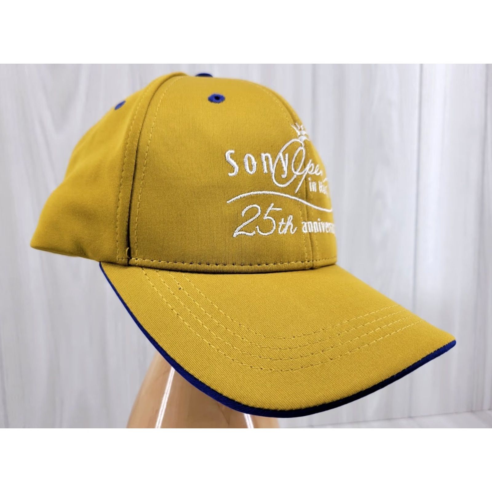 Vintage Ahead Sony Open Hawaii Golf Tourney 25th Anniversary Hat Yellow Adjustable Mens One Size Twill Cotton Blend Adjustable Hat Size ONE SIZE - 3 Thumbnail