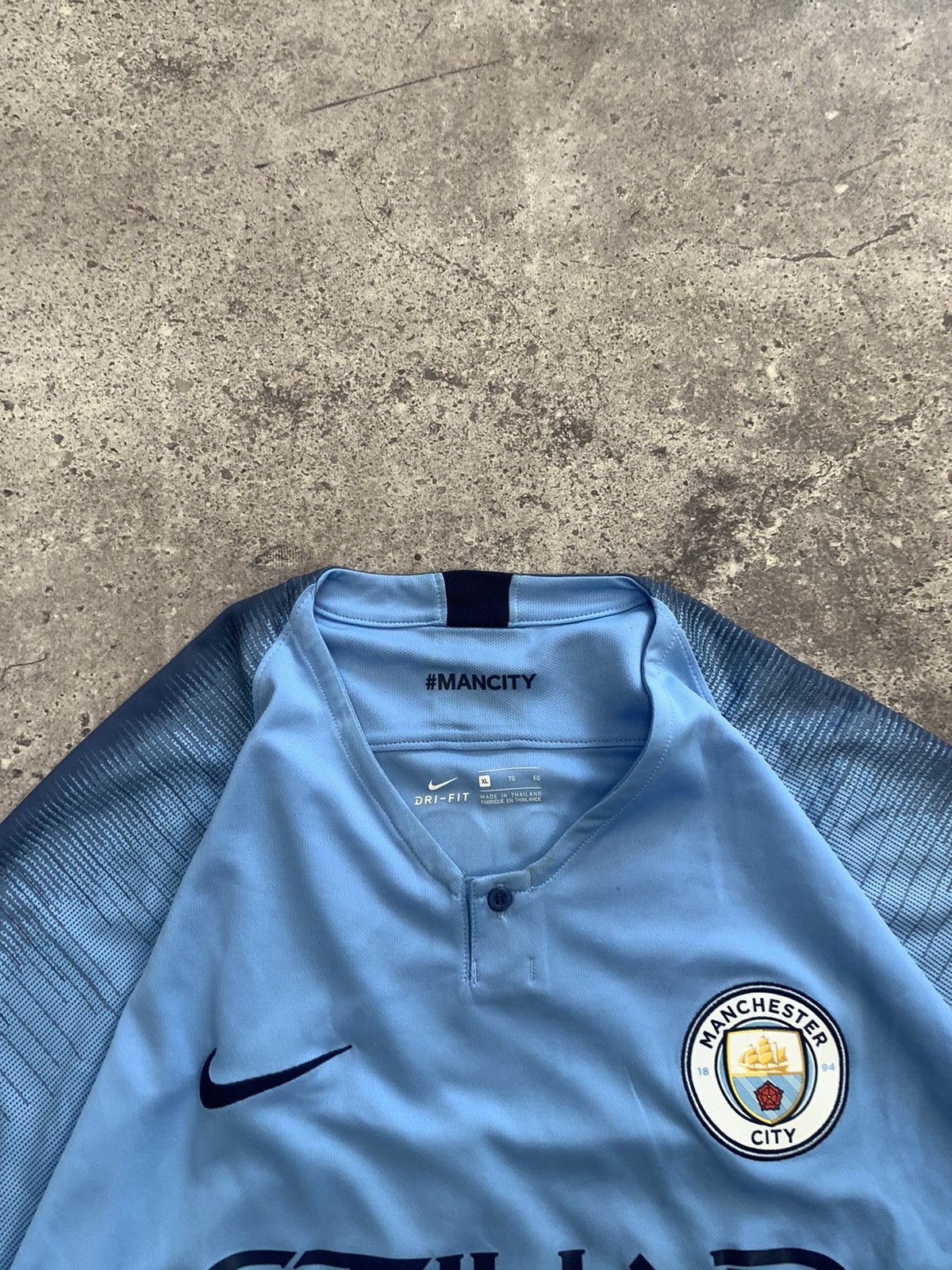 Nike × Vintage Vintage Nike Manchester City Kun Aguero 2018 blockcore Size US XL / EU 56 / 4 - 11 Thumbnail