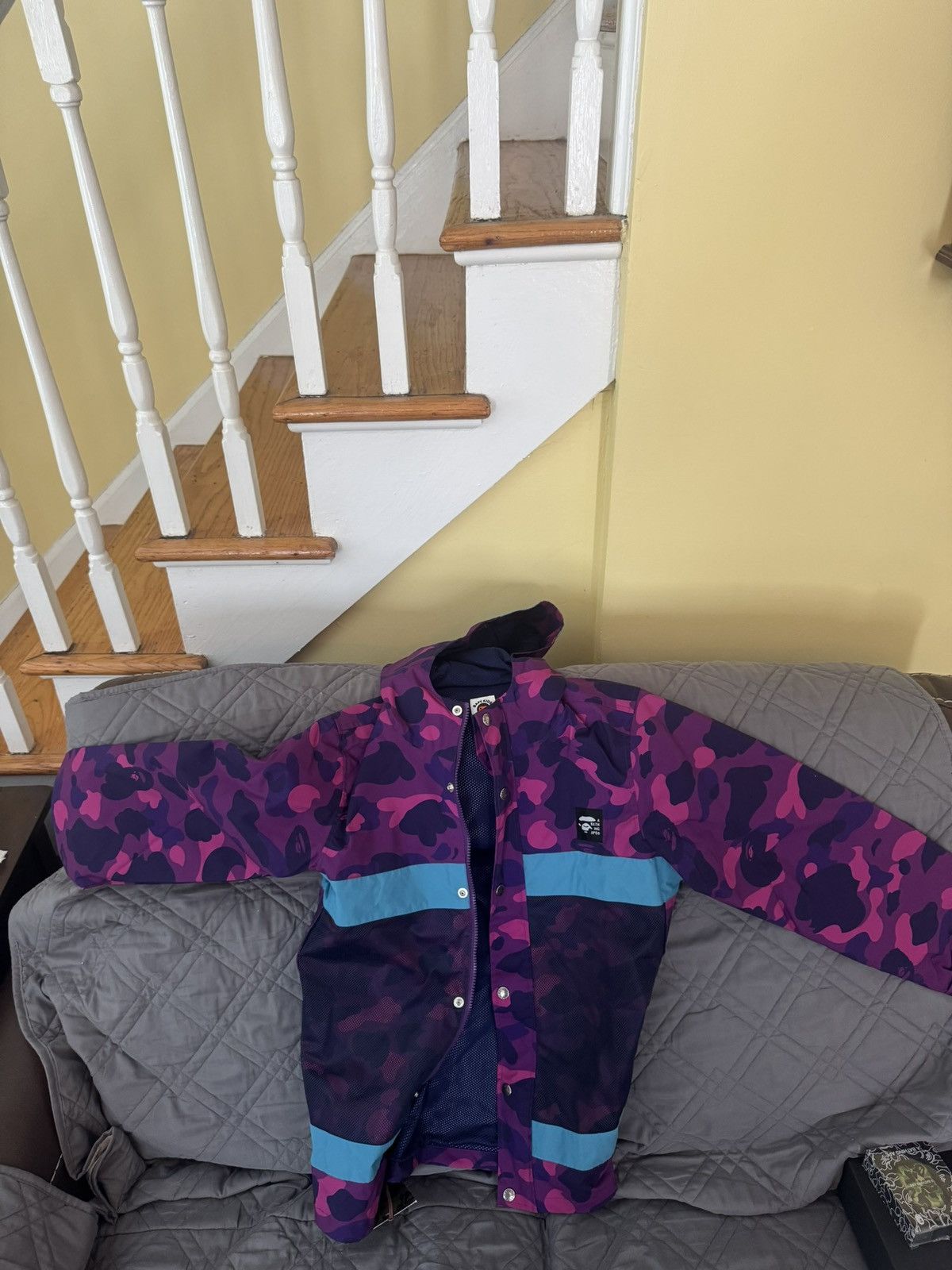 Bape Bape purple camo hooded windbreaker Size US XS / EU 42 / 0 - 2 Thumbnail