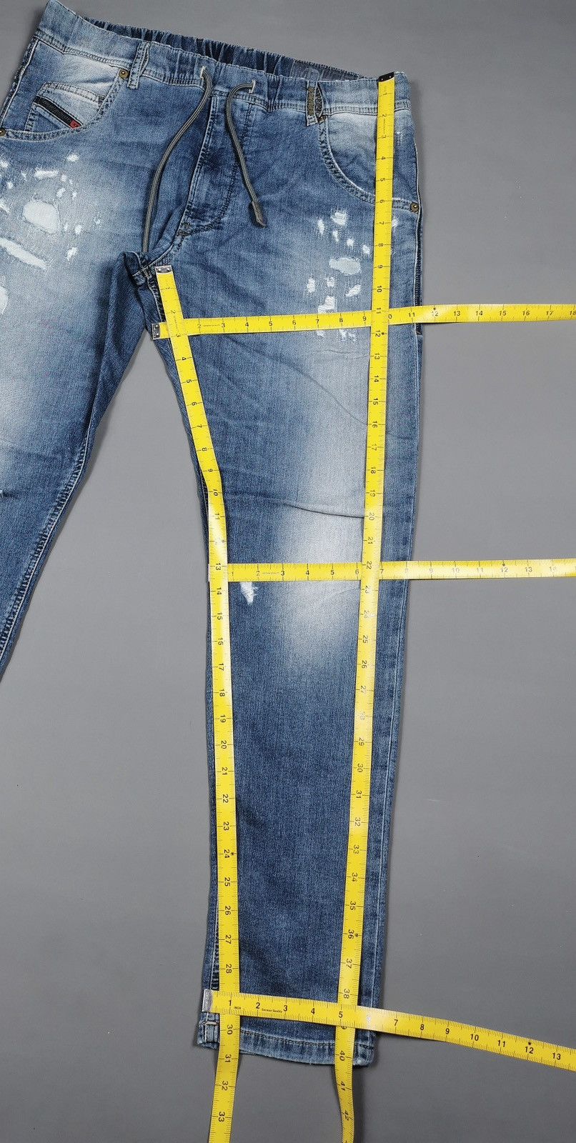 Diesel Distressed Patch Diesel Krooley-Ne Denim Sweat Pants Size US 36 / EU 52 - 14 Thumbnail