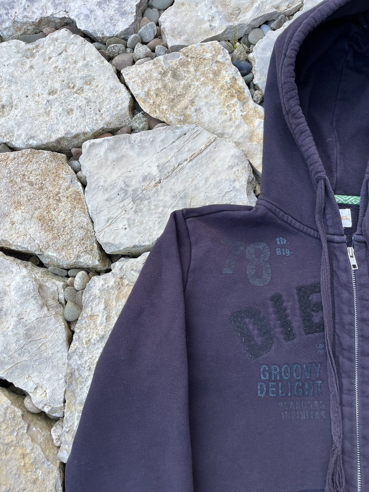 Diesel × Vintage Vintage Diesel y2k zip hoodie faded distressed washed retro Size US M / EU 48-50 / 2 - 4 Thumbnail