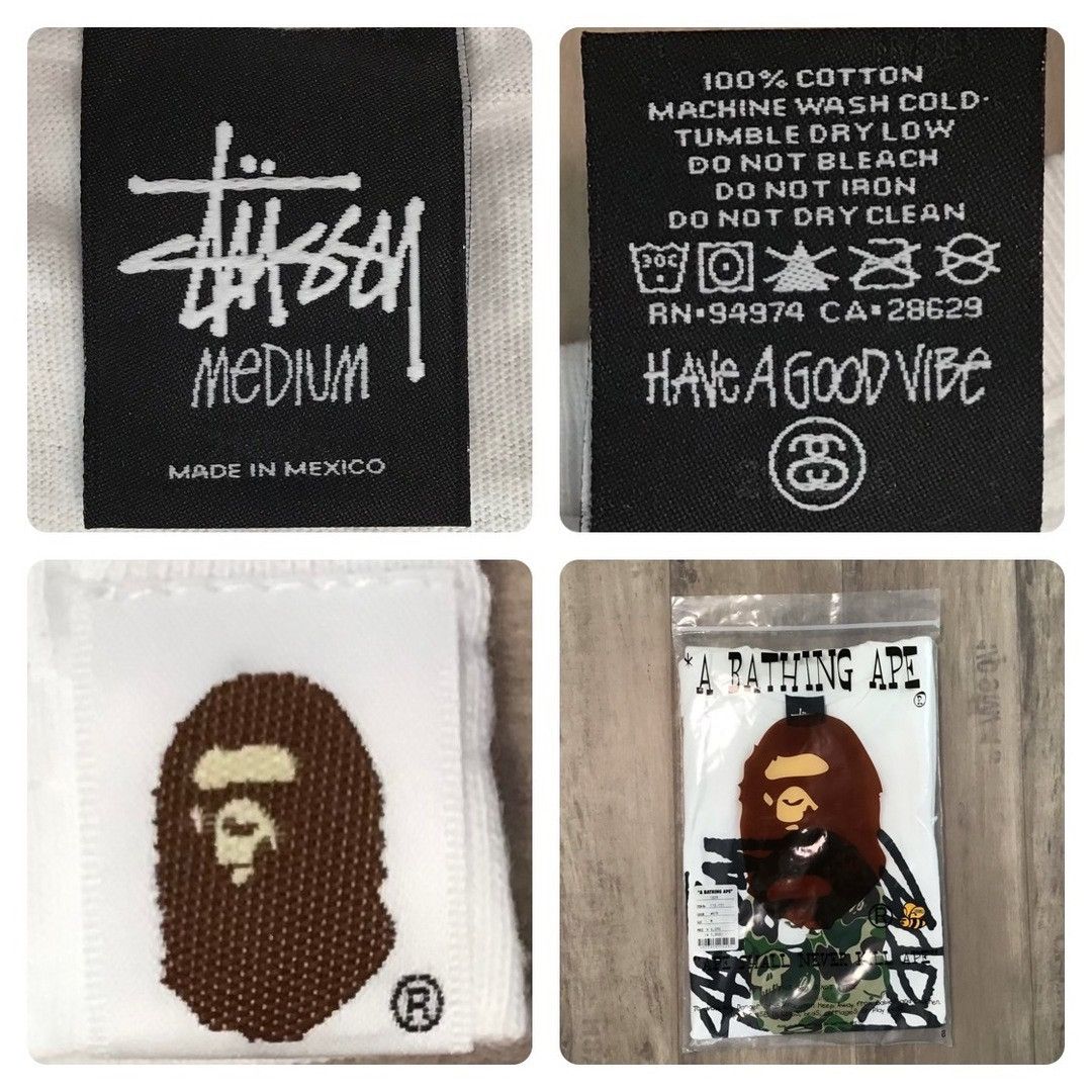 Bape × Stussy STUSSY × BAPE camo skull head T-shirt a bathing ape NIGO Size US M / EU 48-50 / 2 - 6 Thumbnail
