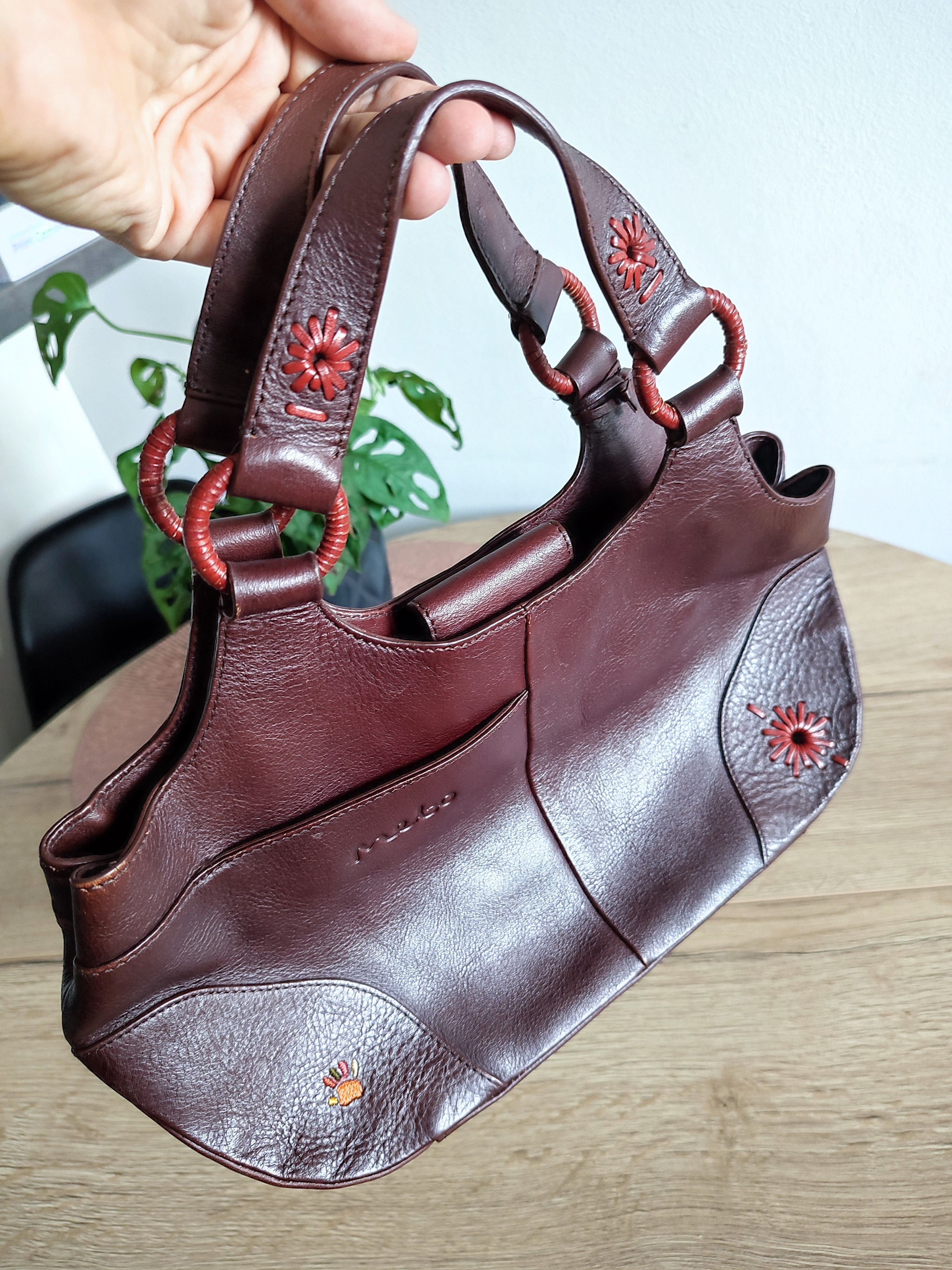 Other Small brown leather Mebo handbag, handbag with embroidery Size ONE SIZE - 2 Thumbnail