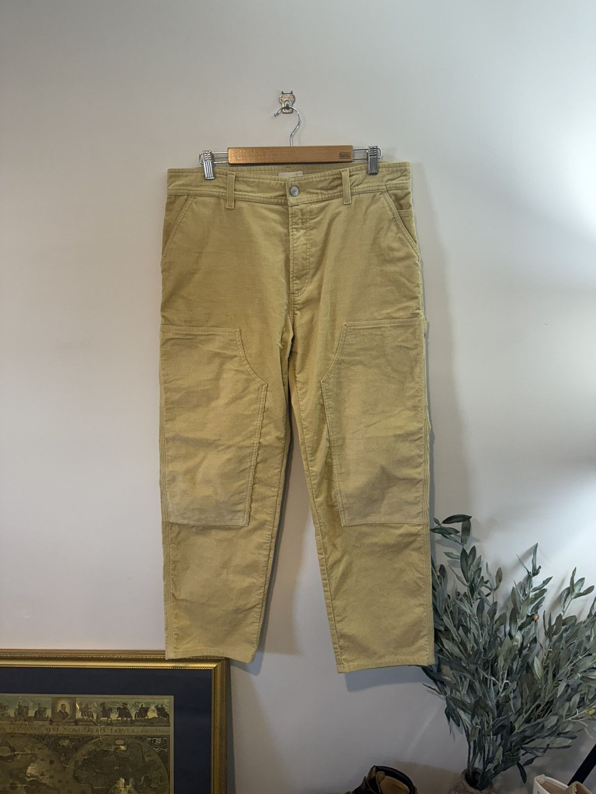 Aime Leon Dore Aime Leon Dore Carpenter Pants in Cream Micro Cord Sz Large Size US 35 - 1 Thumbnail