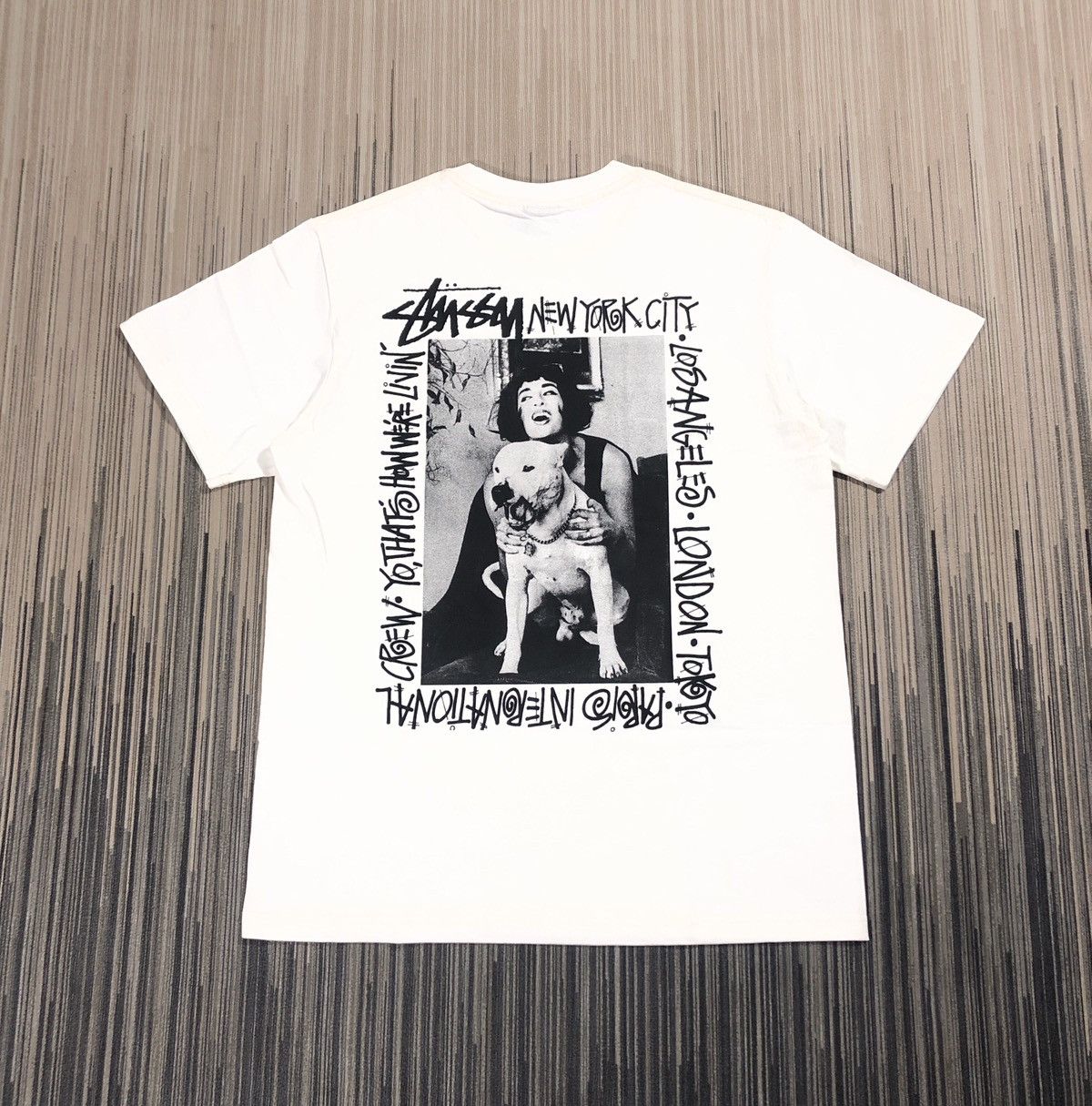 image of Stussy How We're Livin Tee in White, Men's (Size XL)