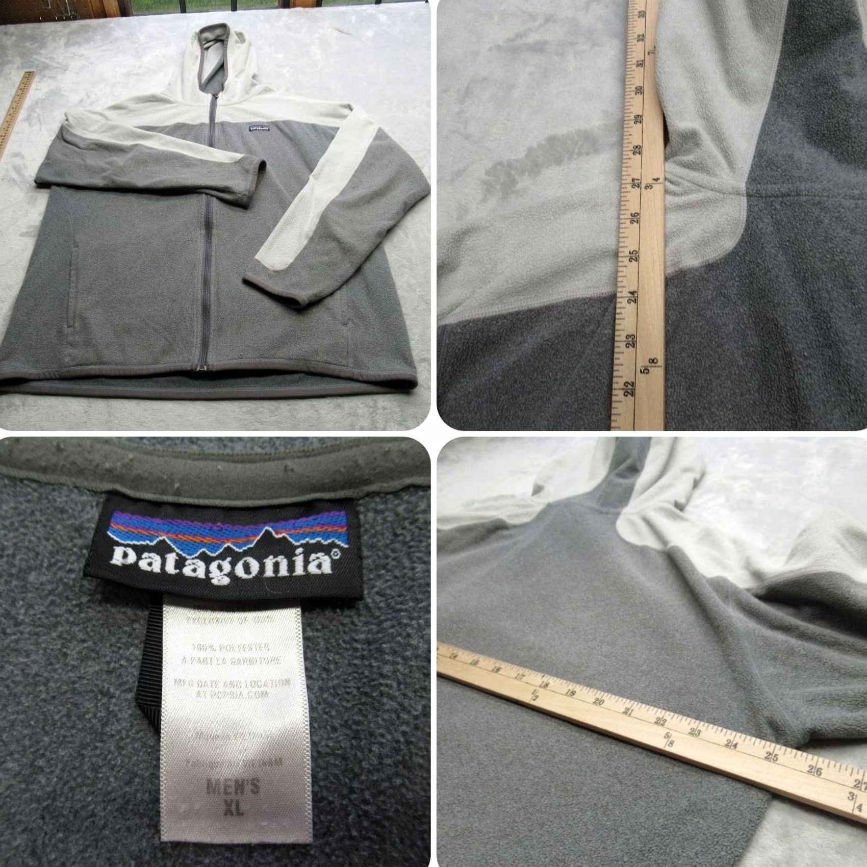 Patagonia Patagonia Jacket Mens XL Gray Fleece Hood FullZip Outdoors Hiking Pocket Araveto Size US XL / EU 56 / 4 - 2 Thumbnail
