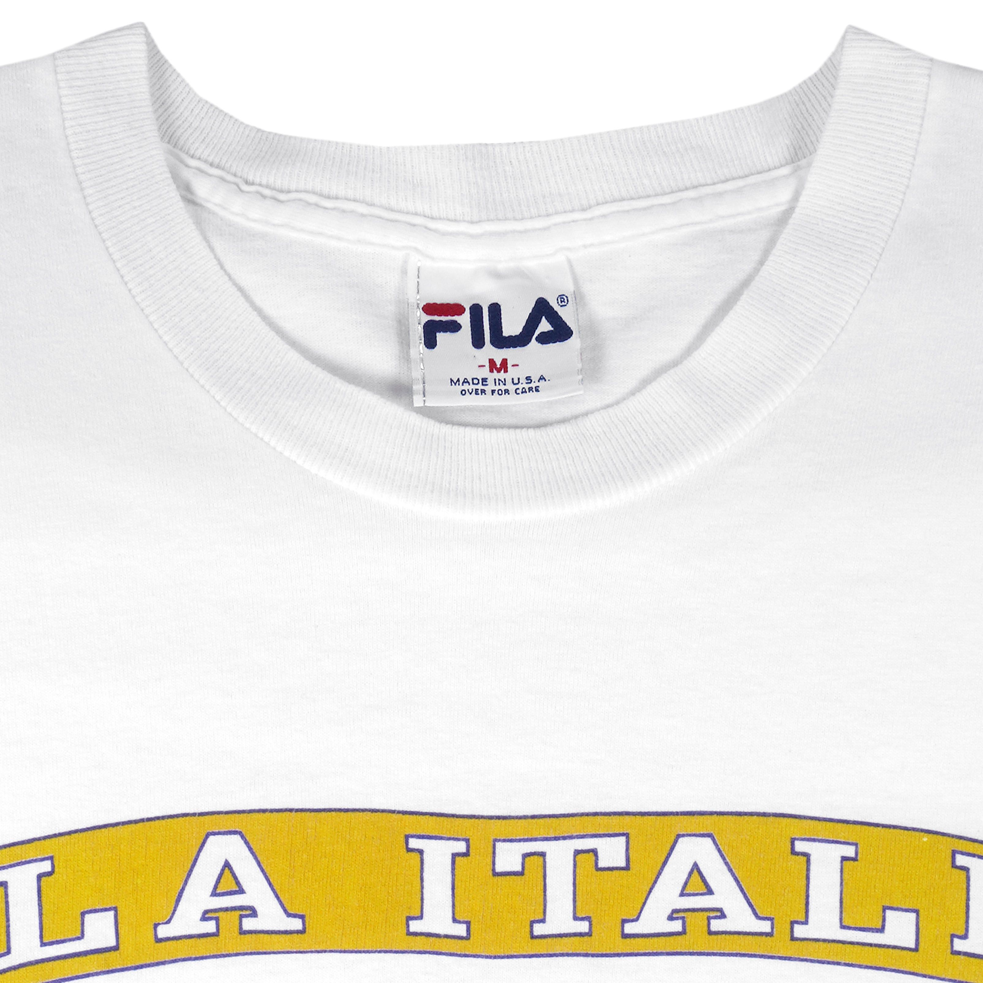 Fila Italia Big Logo Single Stitch T-Shirt 1990s Size US M / EU 48-50 / 2 - 4 Thumbnail