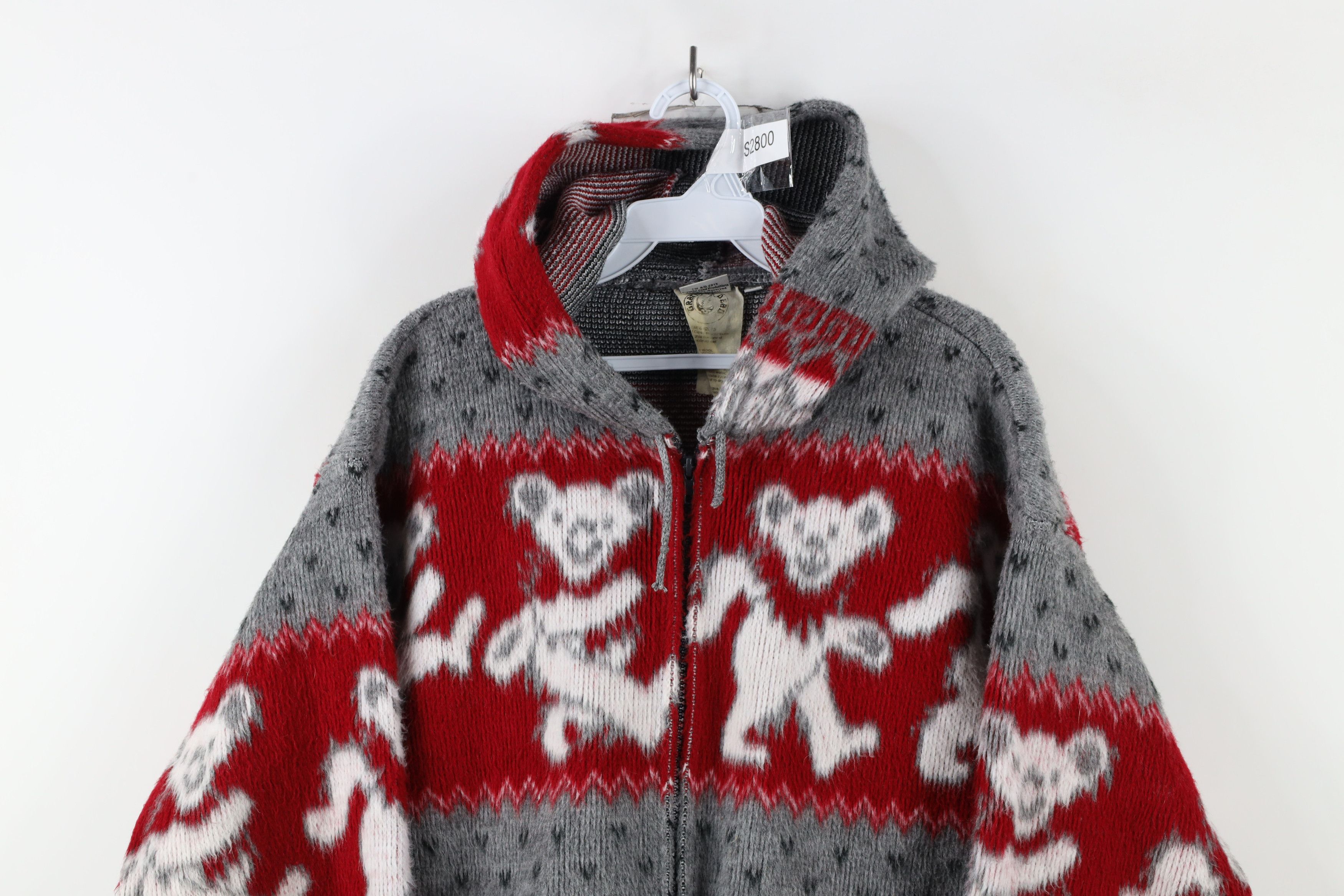 Vintage Vintage Y2K Grateful Bear All Over Print Band Fleece Hoodie Size US M / EU 48-50 / 2 - 2 Thumbnail