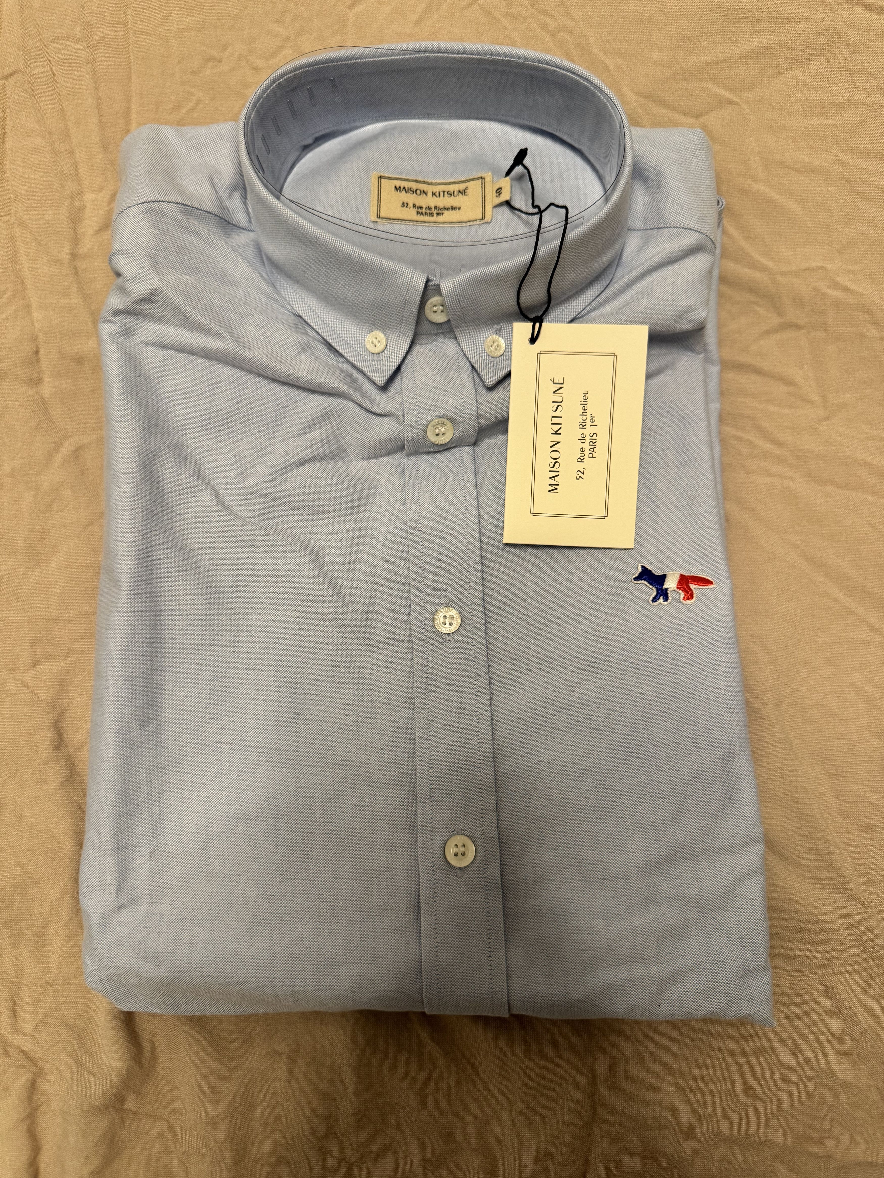 Maison Kitsune Maison Kitsune Tricolor Fox Patch Oxford Shirt Size US M / EU 48-50 / 2 - 3 Thumbnail