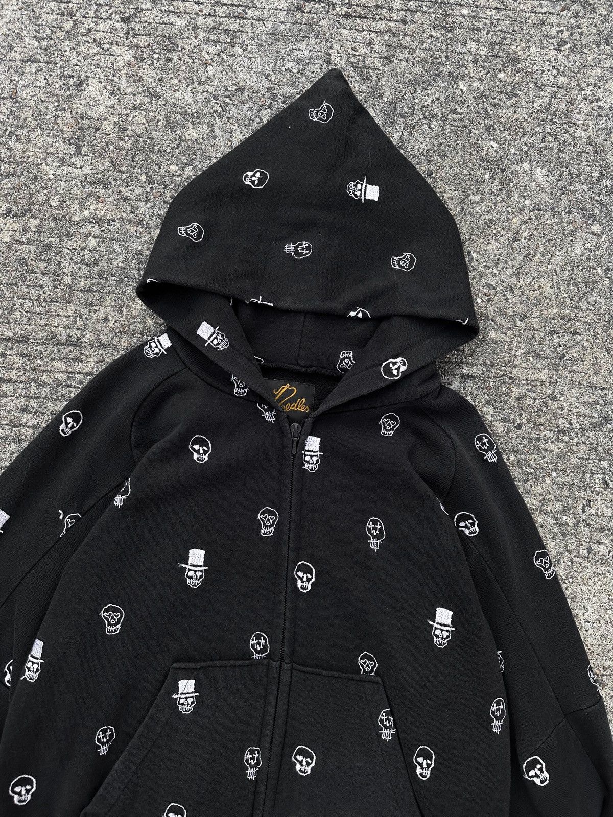 Needles × Number (N)ine Number(N)ine x Needles Skull Embroidered Zip Up Hoodie Size US S / EU 44-46 / 1 - 2 Thumbnail