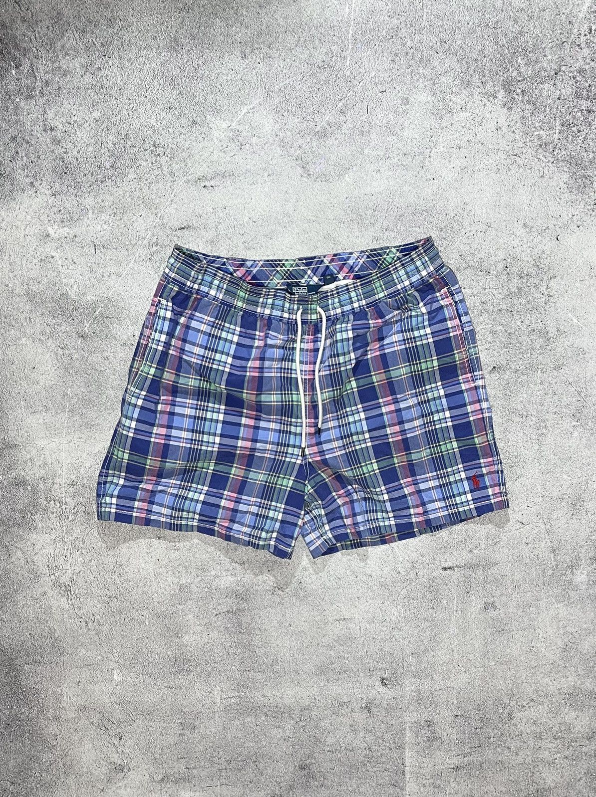 Polo Ralph Lauren × Vintage Polo by Ralph Lauren Y2K Check Swimwear Shorts Size L Size US 34 / EU 50 - 1 Thumbnail
