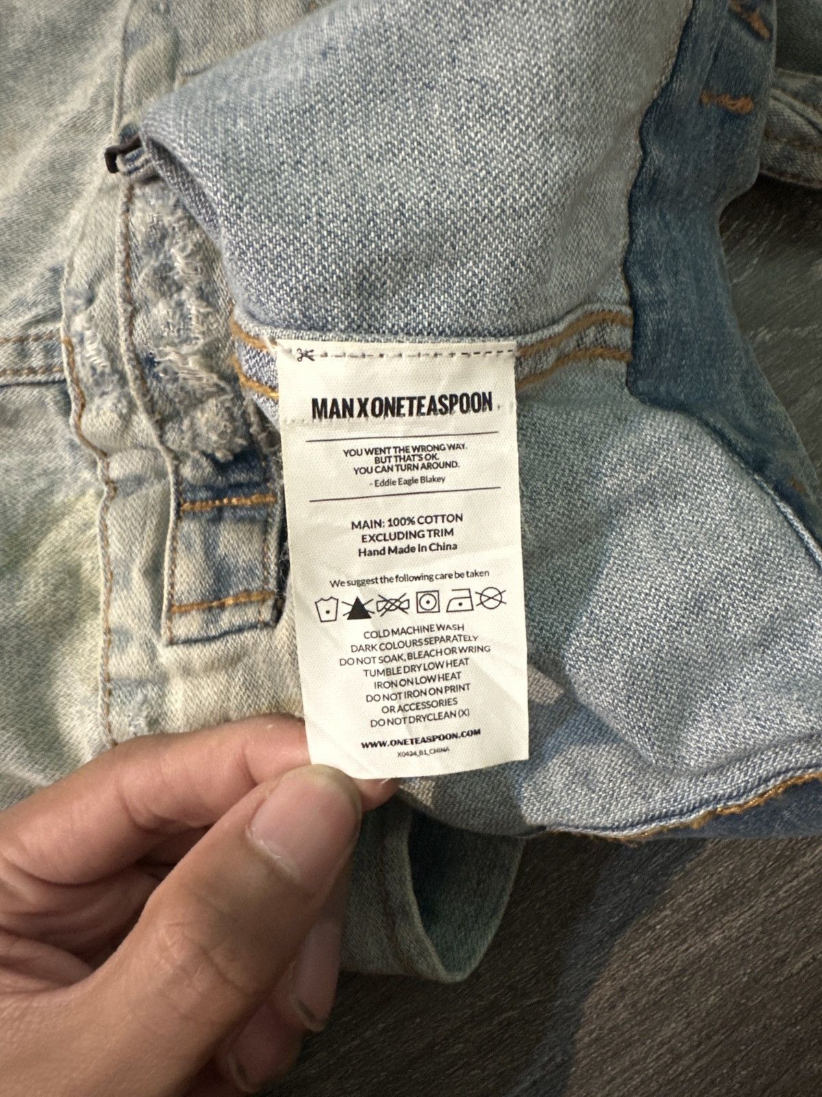 One Teaspoon faded/distressed MARXONETEASPOON denim jacket. Size US XS / EU 42 / 0 - 7 Thumbnail
