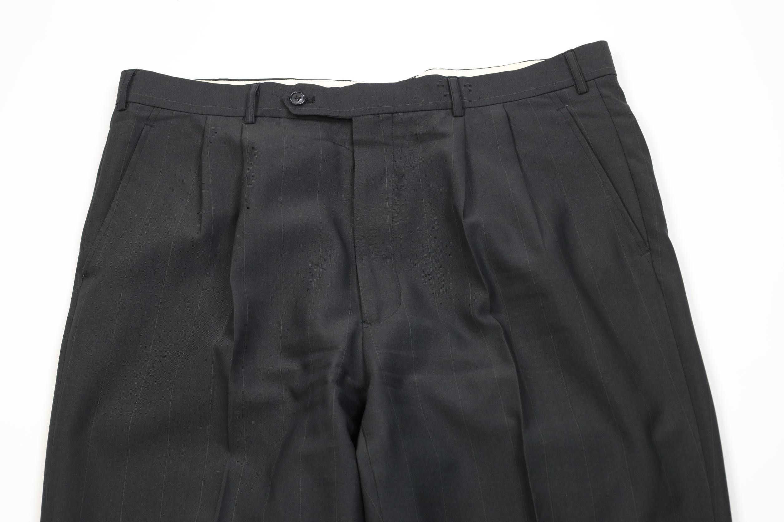 Vintage Vintage 90s Streetwear Knit Wide Leg Chino Pants Dark Gray Size US 40 / EU 56 - 2 Thumbnail