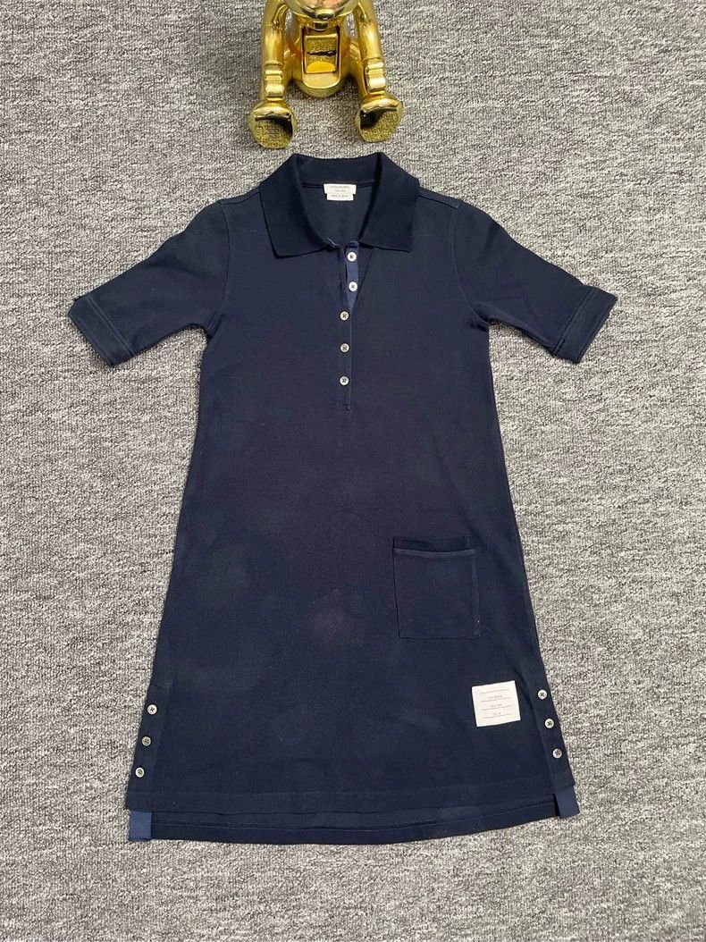 Thom Browne Navy Blue Thom Browne Polo Dress-dmc Size US M / EU 48-50 / 2 - 1 Thumbnail