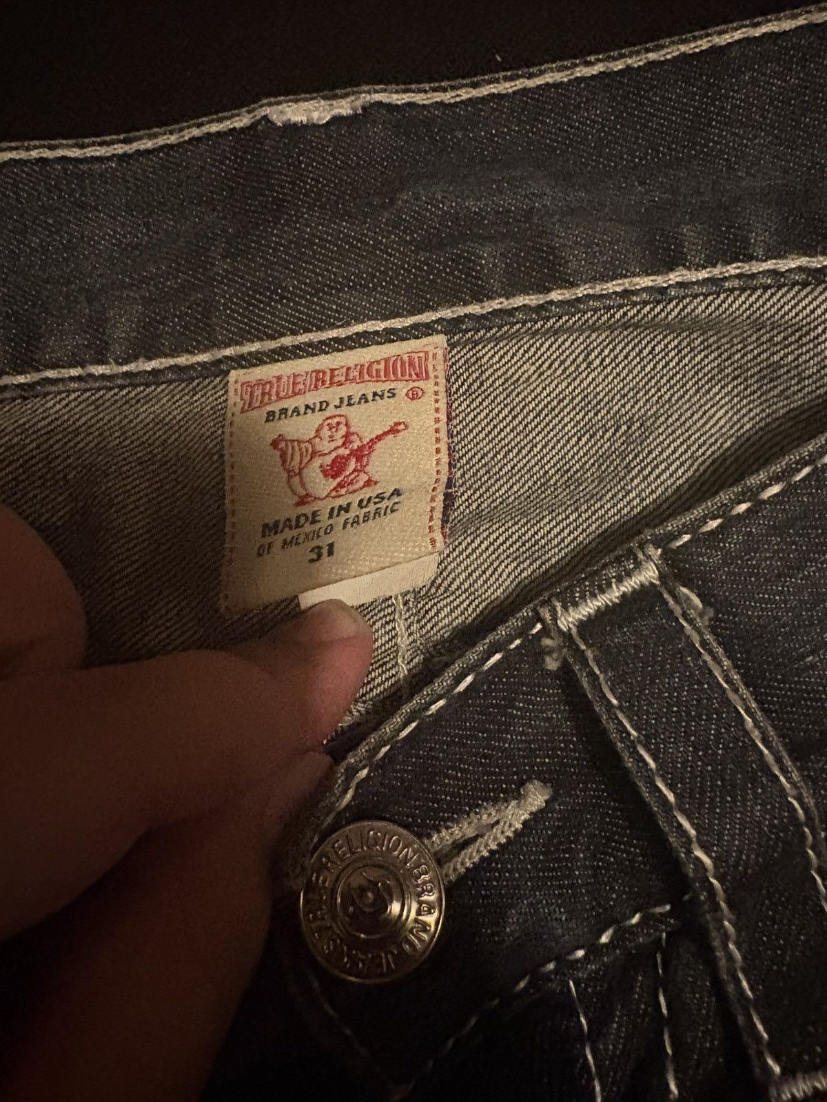 True Religion True religion TRIPLE stitch flap jeans straight Y2K Size US 31 - 4 Thumbnail