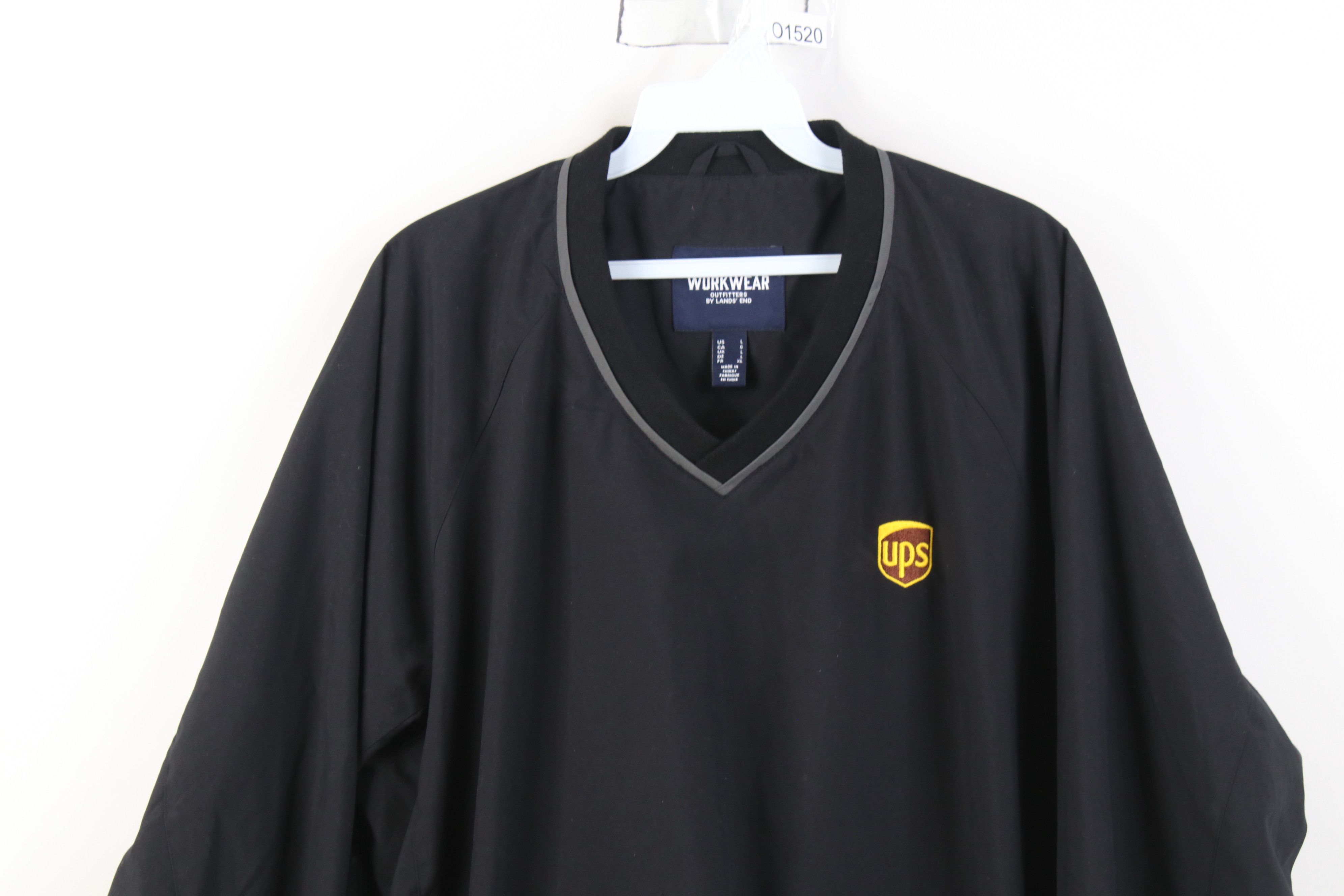 Lands' End Vintage Y2K Lands End Pullover Windbreaker Jacket Black Size US L / EU 52-54 / 3 - 2 Thumbnail