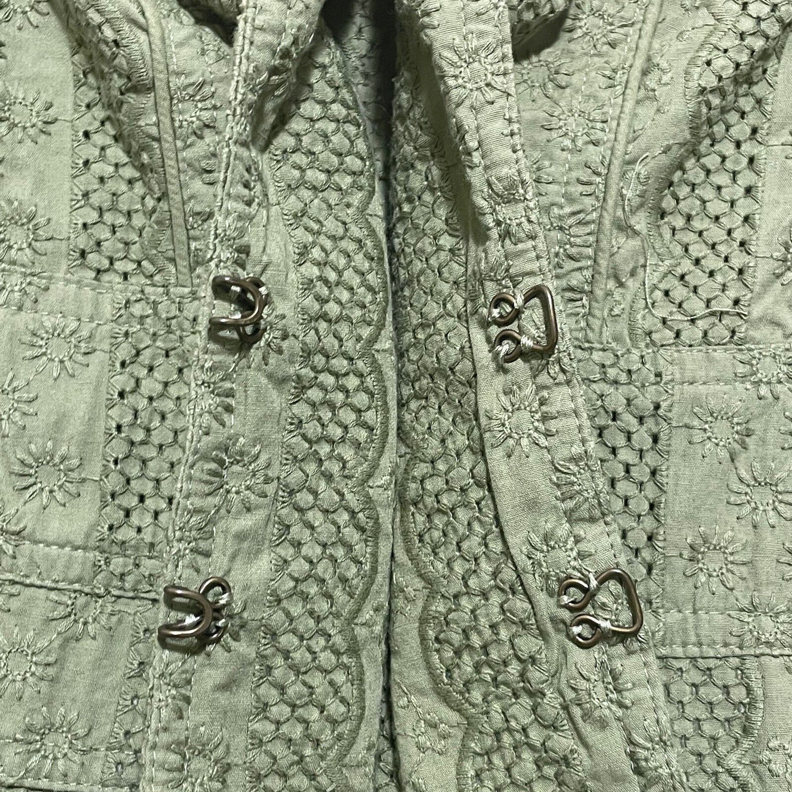 Coldwater Creek Coldwater Creek 10 Collared Open Knit Hook & Eye Clasp Top Size L / US 10 / IT 46 - 8 Thumbnail