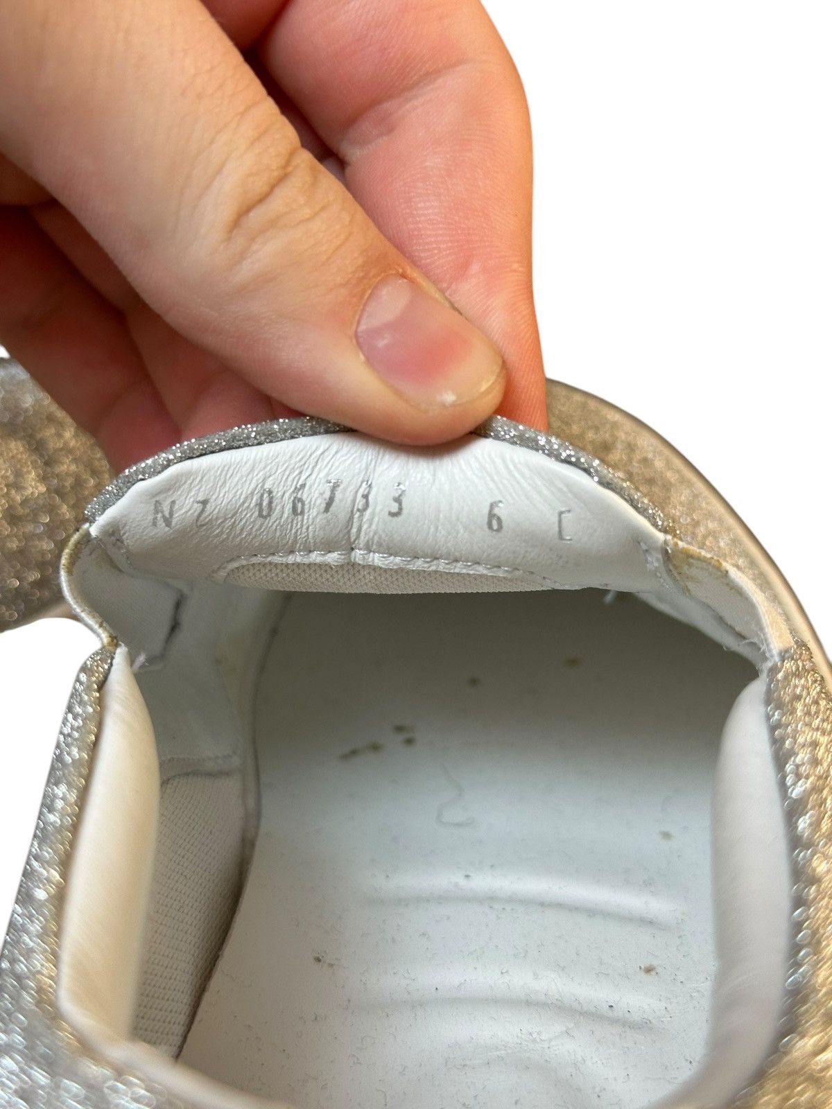 Salvatore Ferragamo Salvatore Ferragamo Slip On Sneaker glitter silver Size US 6 / EU 39 - 6 Thumbnail