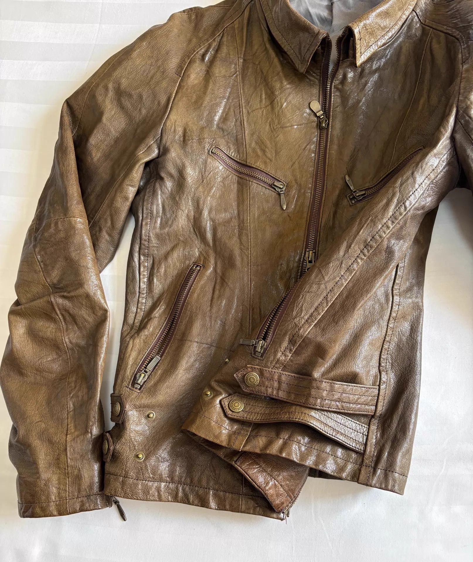 Tornado Mart Tornado Mart Vintage Distressed Workwear Leather Jacket Size US L / EU 52-54 / 3 - 6 Thumbnail