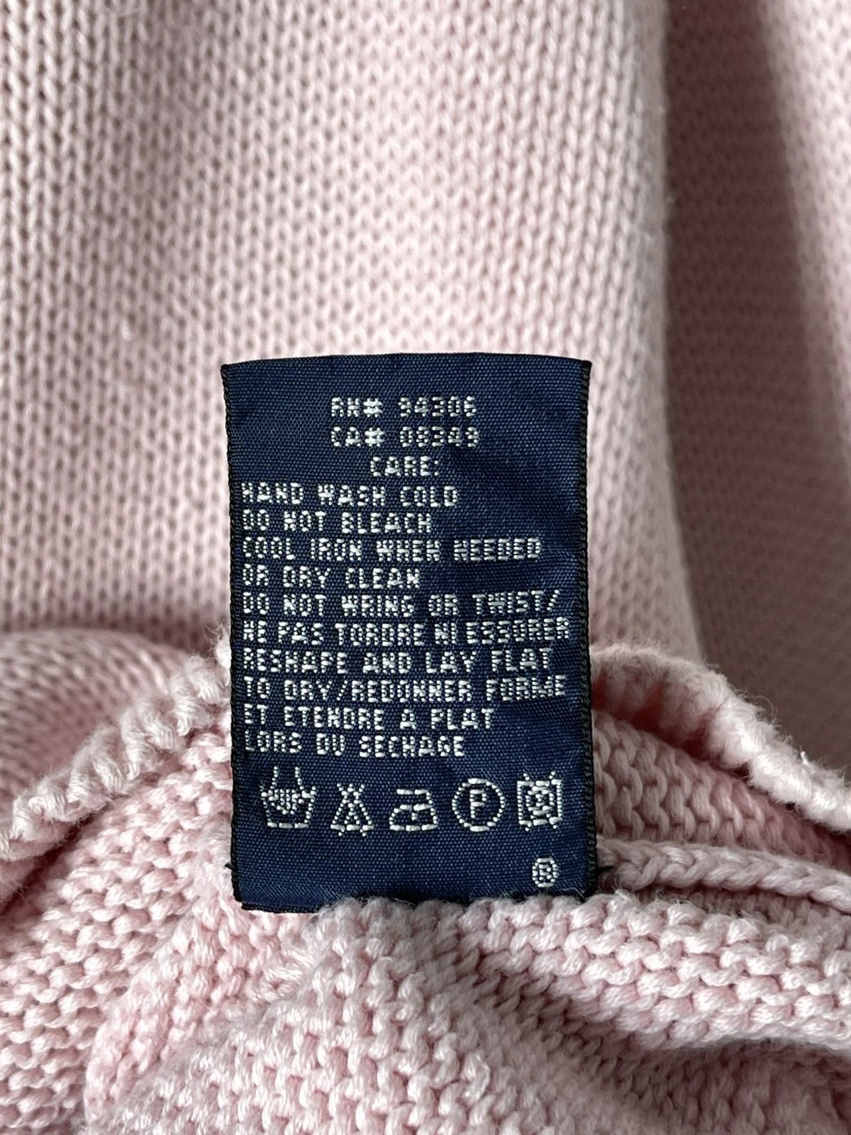 Ralph Lauren Vintage Ralph Lauren 90's Light Pink Cotton Knitted Sweater Size L / US 10 / IT 46 - 14 Thumbnail