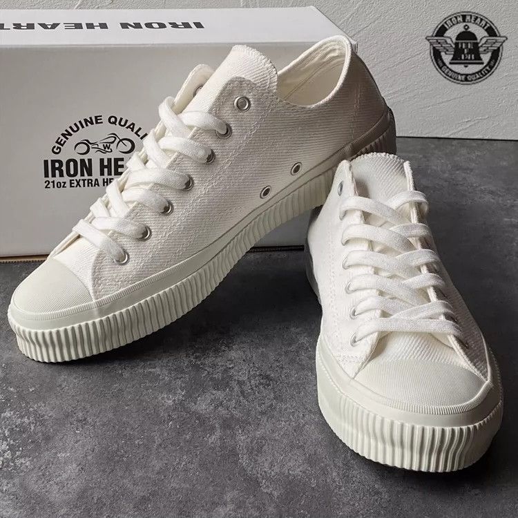 Iron Heart Iron heart Heavy white denim vulcanized shoes Size US 8 / EU 41 - 1 Thumbnail