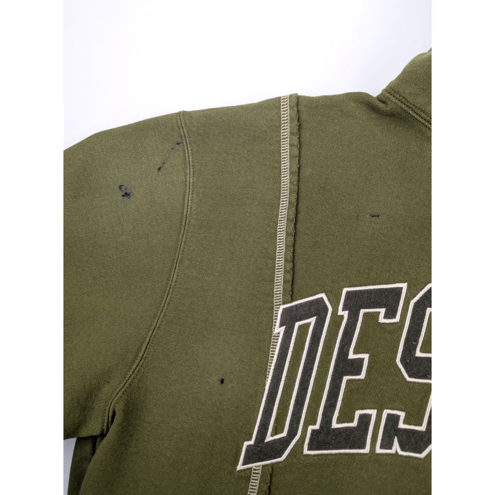 Market MARKET Hoodie Mens Large Pullover Olive Green Graphic Print Sweater Streetwear Hip Hop Designer Size US L / EU 52-54 / 3 - 3 Thumbnail