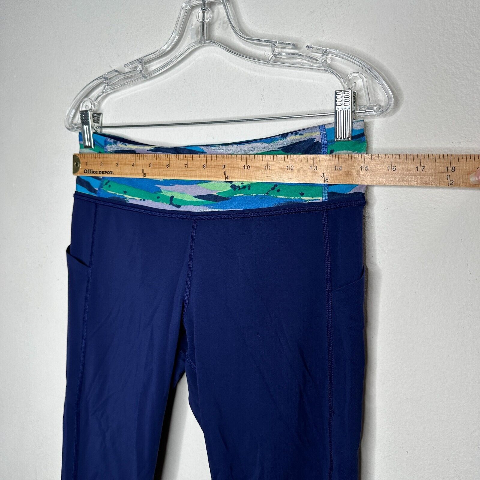 Lululemon Lululemon Pace Rival Hero Blue Seven Wonders Crop Legging 8 Size 30" / US 8 / IT 44 - 9 Thumbnail