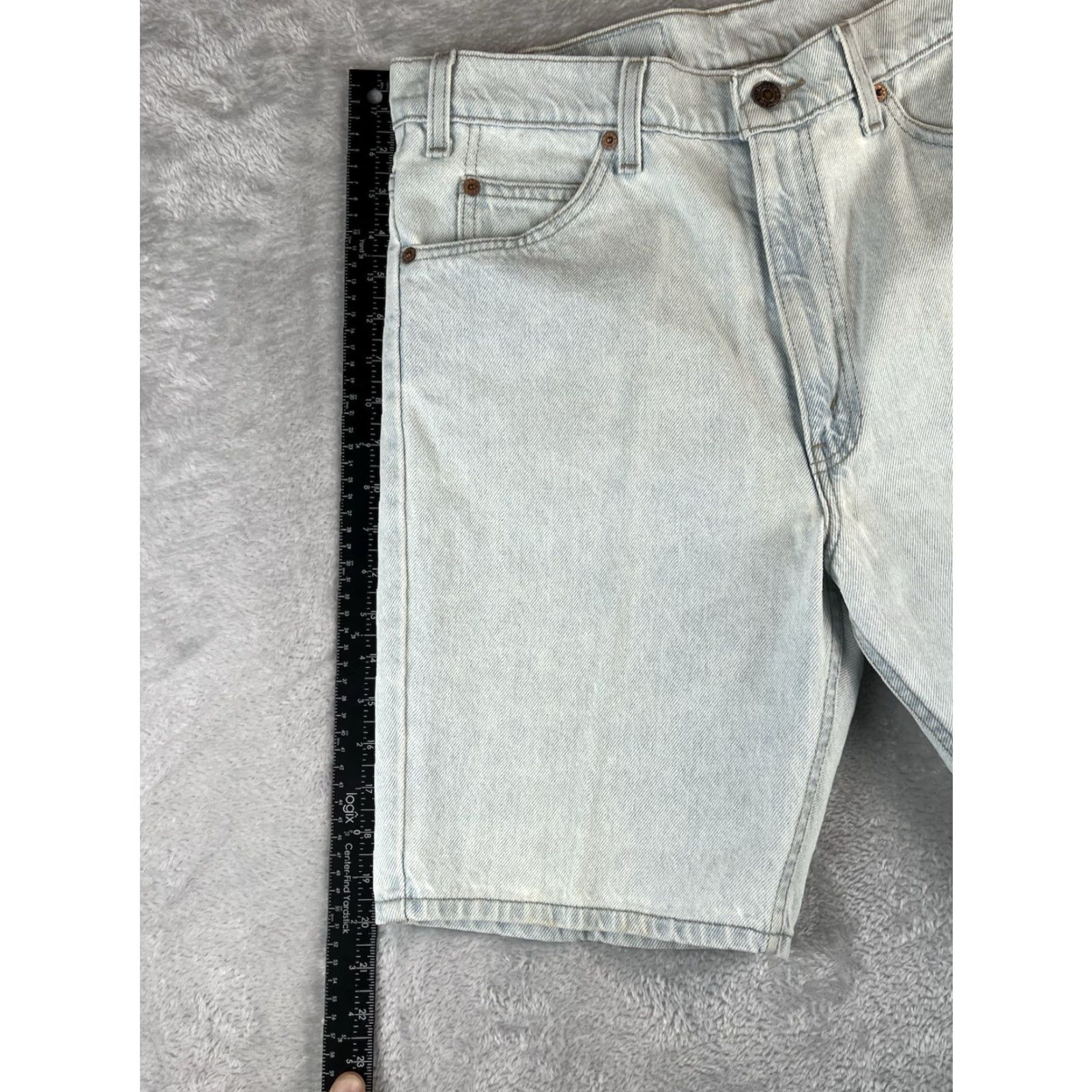 Levi's VINTAGE Levi's 505 Jorts Mens 32x8.5 Regular Fit Denim Light READ Size US 32 / EU 48 - 4 Thumbnail