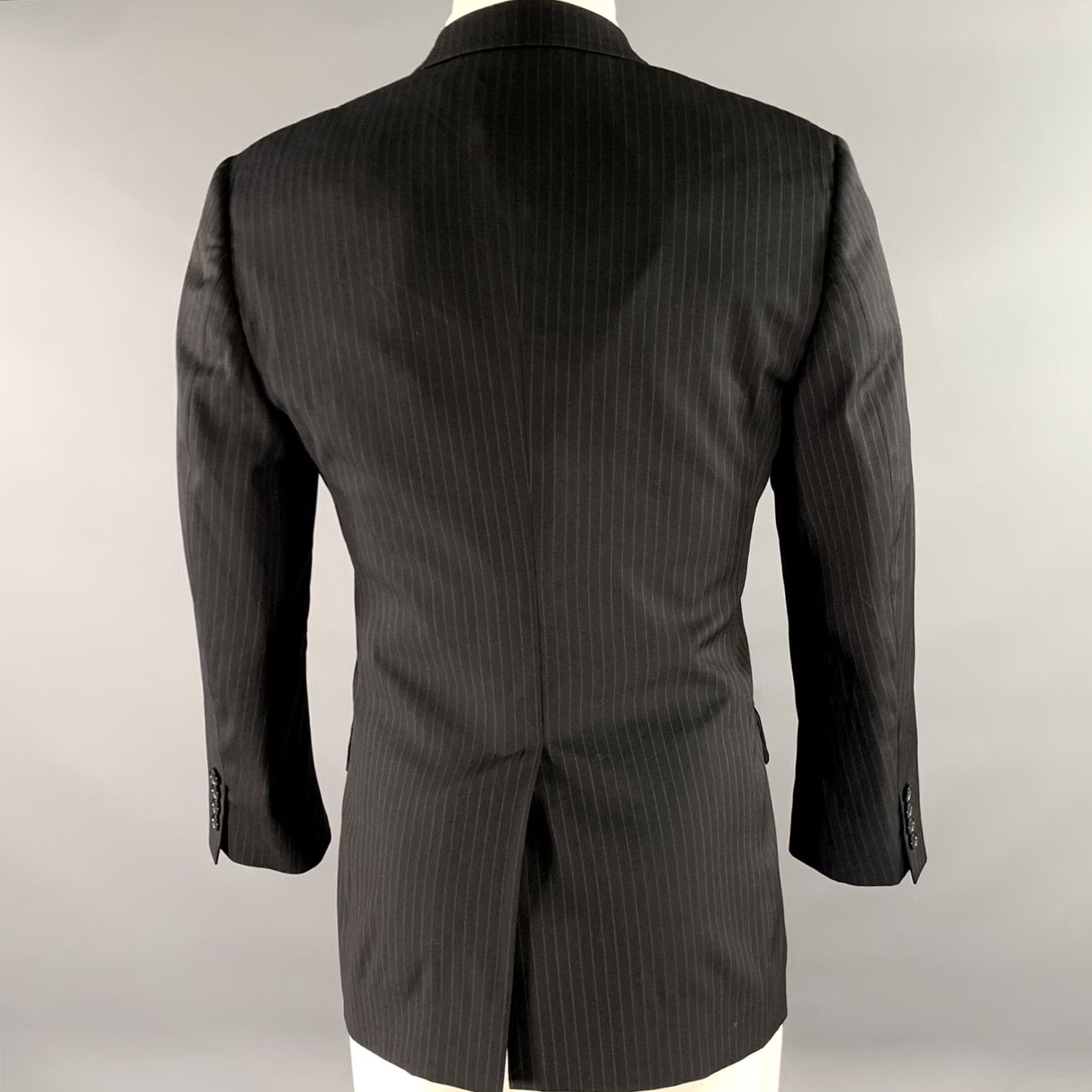 Dolce & Gabbana DOLCE & GABBANA Size 36 Black Pinstripe Wool Blend Jacket - San Francisco'S favourite Desinger Consignment Stores Size US XXS / EU 40 - 4 Thumbnail