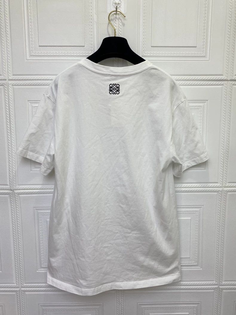 Loewe LOEWE White letter candle print T-shirt short sleeves Size XS / US 0-2 / IT 36-38 - 3 Thumbnail
