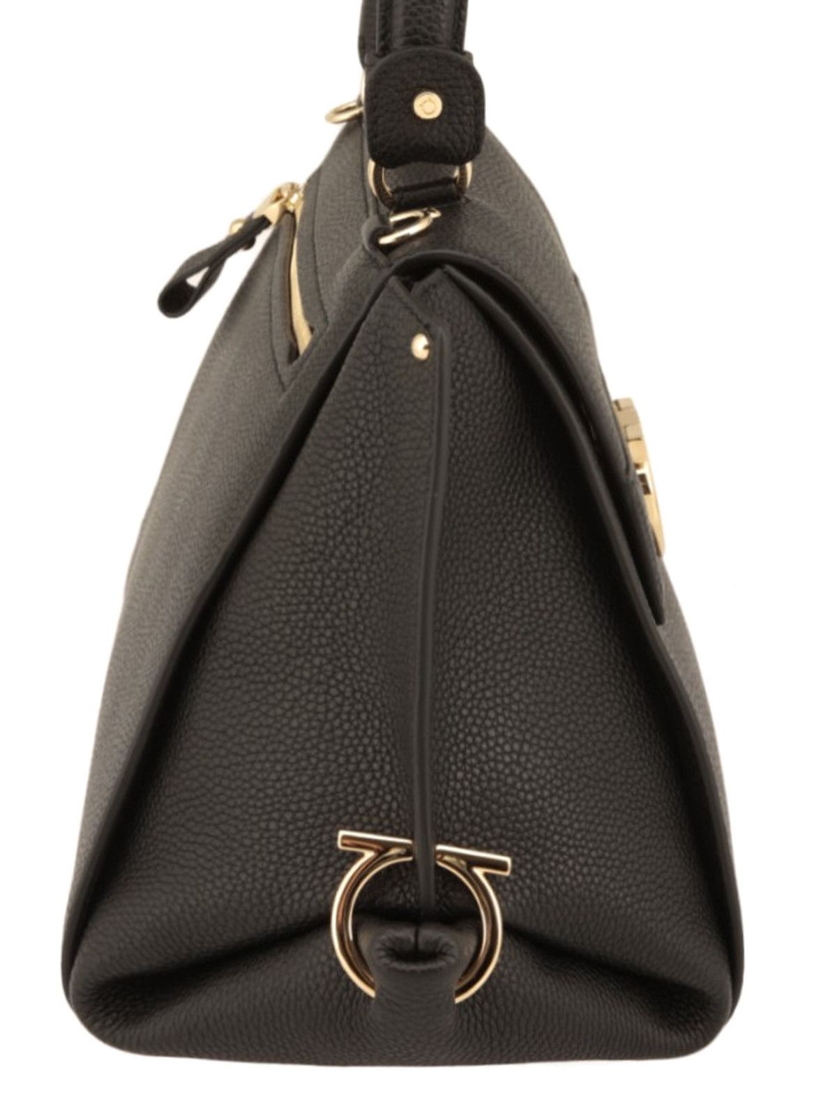 Salvatore Ferragamo o1s1rm0125 0783614 Size: OS / Sofia Leather Bag in Black Size ONE SIZE - 4 Thumbnail
