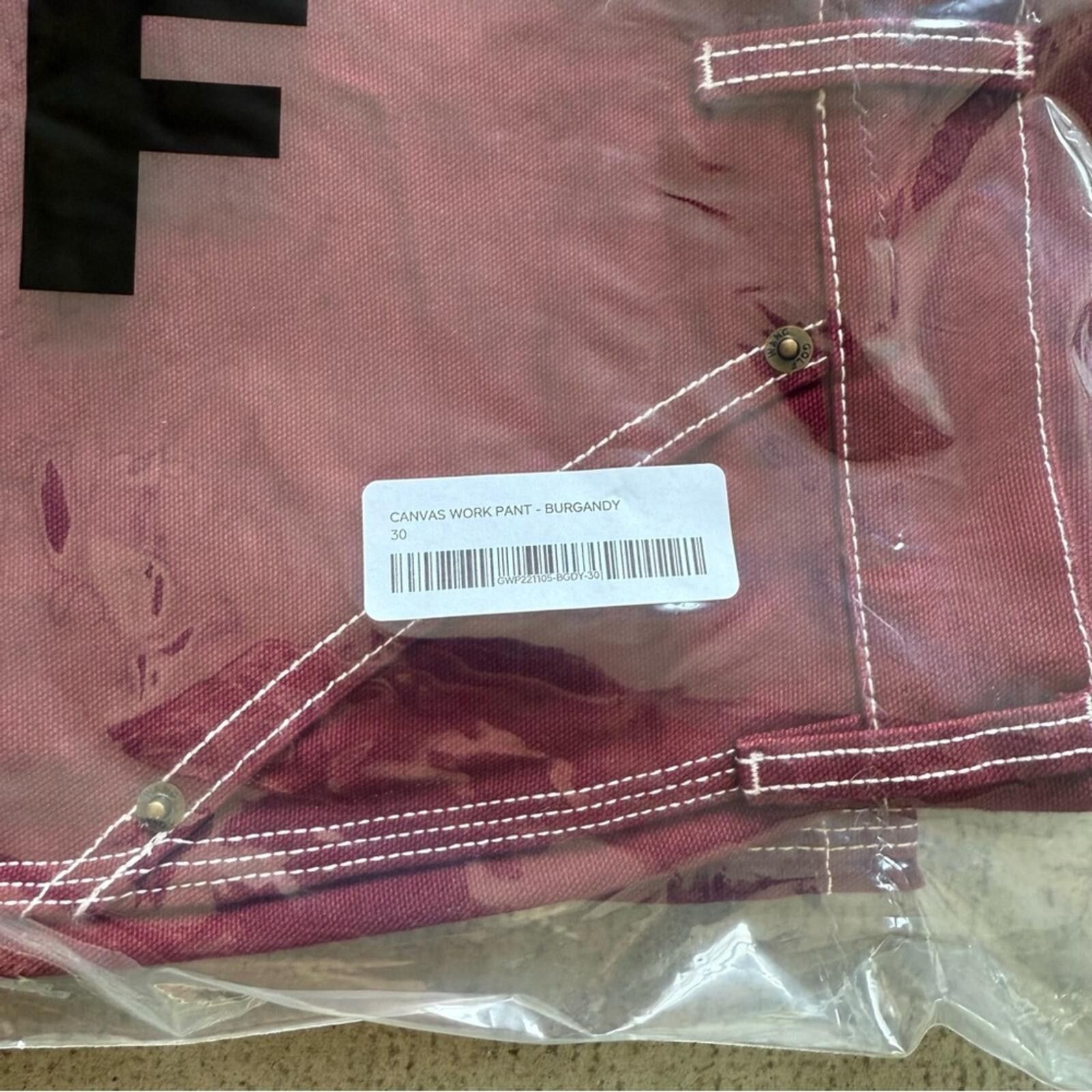 Golf Wang Golf Wang / Canvas Work Pants / Burgundy Size US 30 / EU 46 - 4 Thumbnail