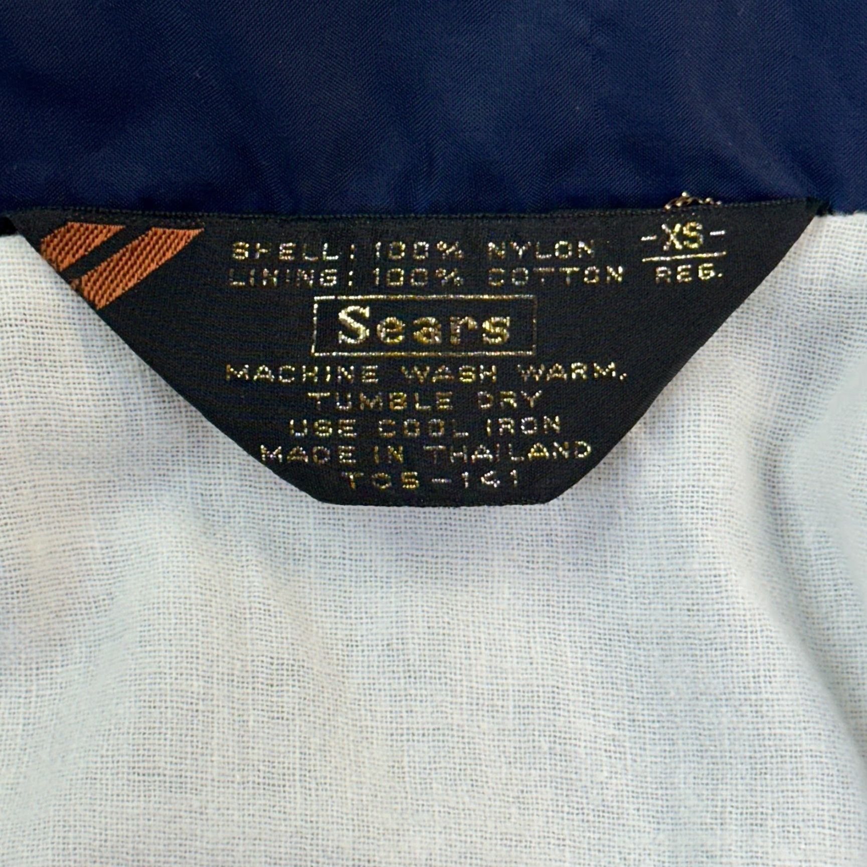 Sears VINTAGE Sears Coaches Jacket Mens XS Blue Nylon Fleece Lined Windbreaker 80s Size US XS / EU 42 / 0 - 5 Thumbnail