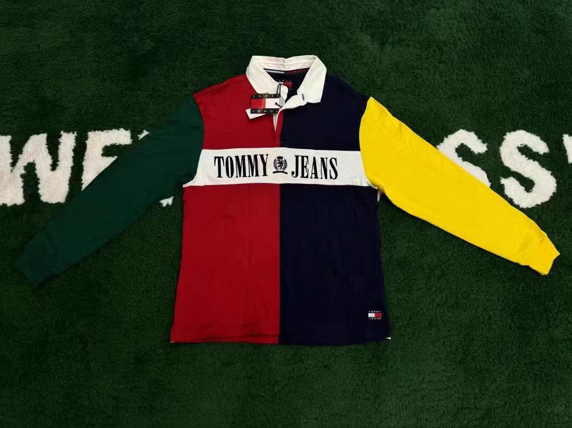 Tommy Jeans Tommy Jeans Patchwork Polo Collar Sweatshirt K15 Size US S / EU 44-46 / 1 - 1 Thumbnail