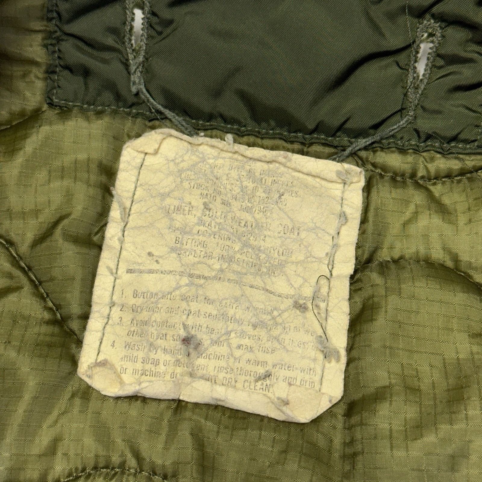 Vintage Vintage US Military Cold Weather Liner Mens Medium Green Qui Size US M / EU 48-50 / 2 - 10 Thumbnail