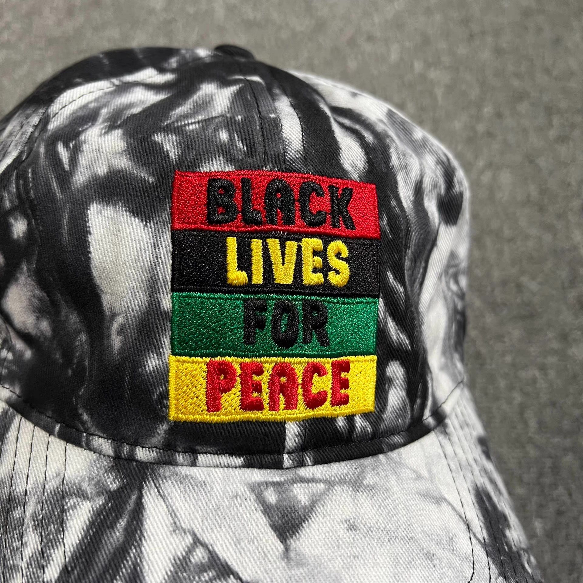 Cross Colours CrossEmbroidered Tie-Dye Curved Brim BaseballCapVisor Q7 Size ONE SIZE - 3 Thumbnail